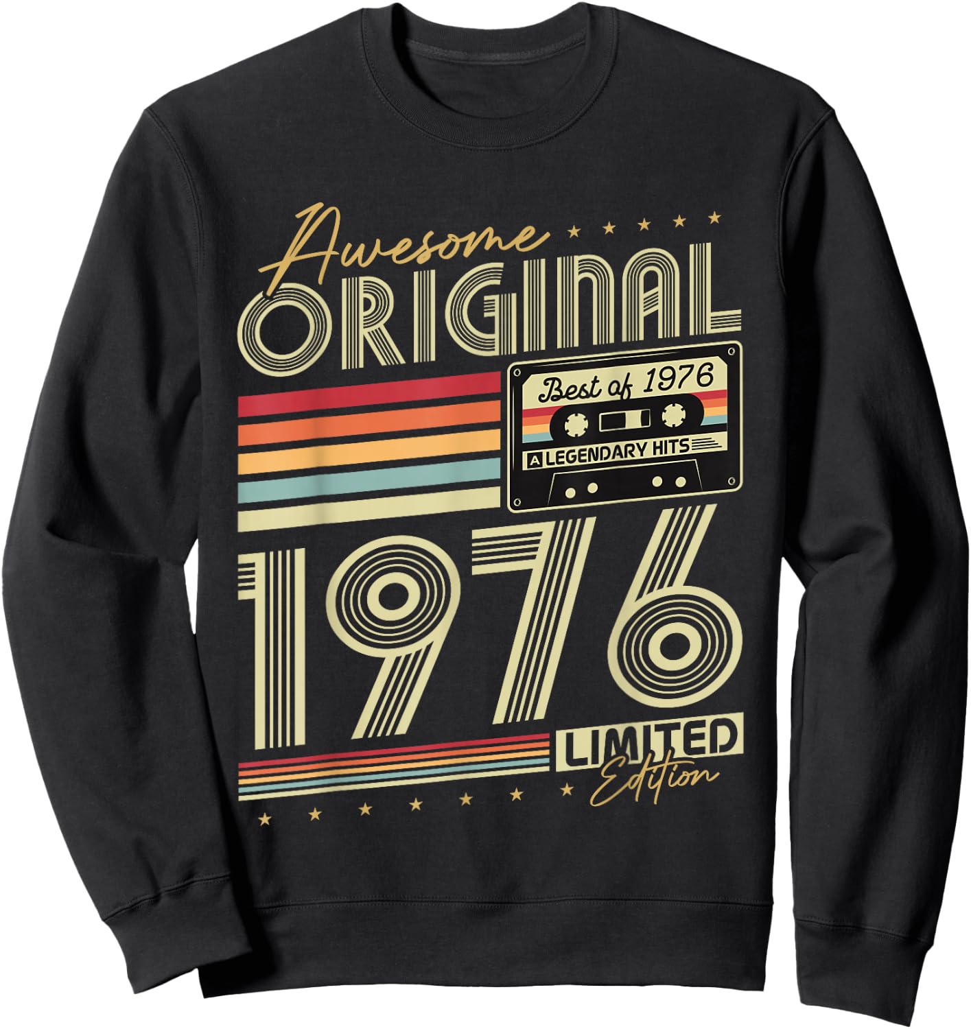 Original 1976 Vintage 50 Ans Anniversaire Cadeau Homme Femme Sweatshirt - Sweatshirt | Black