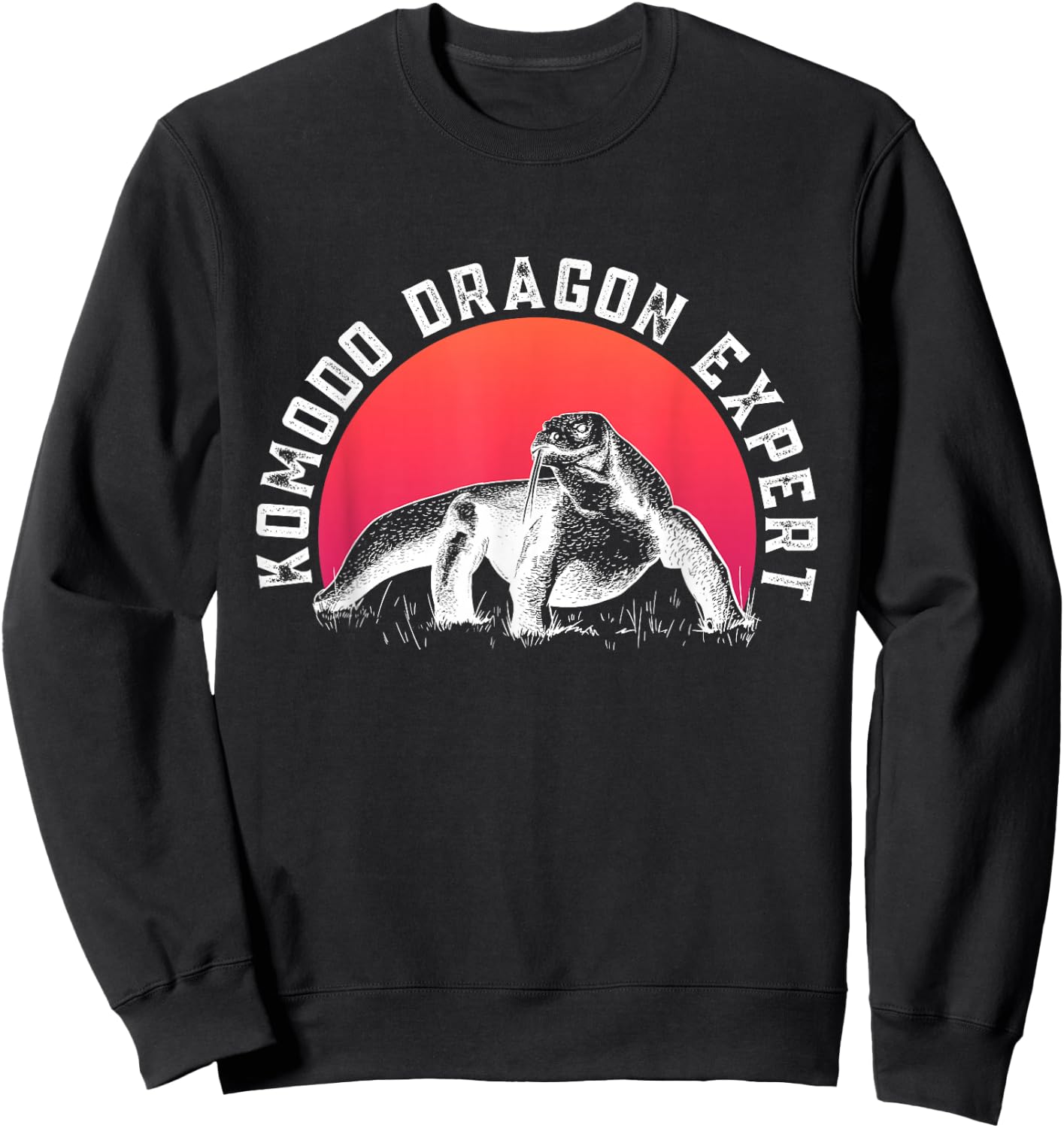 Komodo Dragon Expert - Funny Komodo Dragon Sweatshirt - Sweatshirt | Black