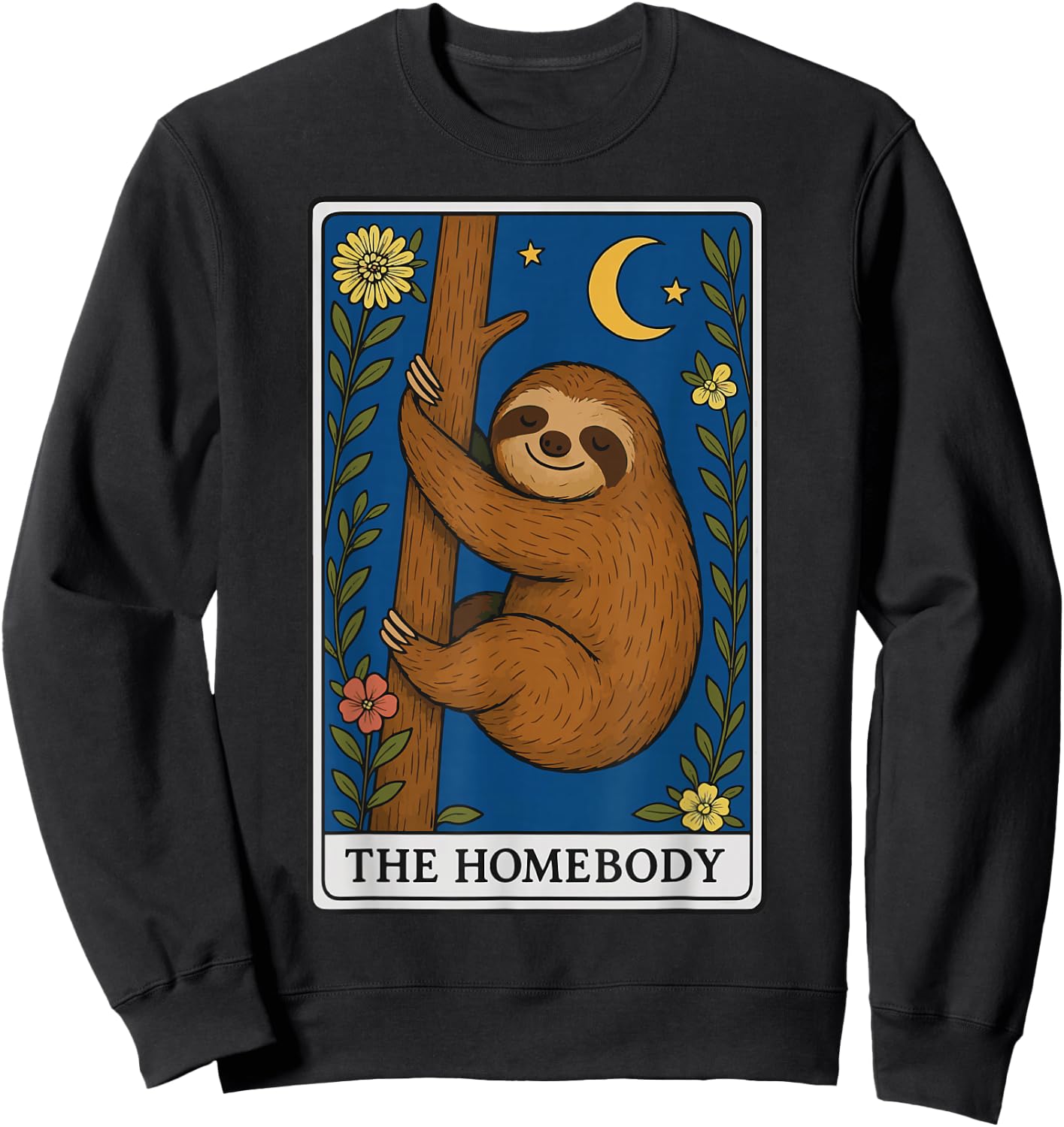 The Homebody Tarot Card Sweatshirt - Sweatshirt | Black