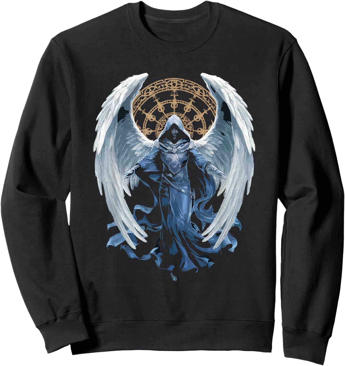 Archangel Catholic Religion Christianity Guardian Angel Sweatshirt - Sweatshirt | Black