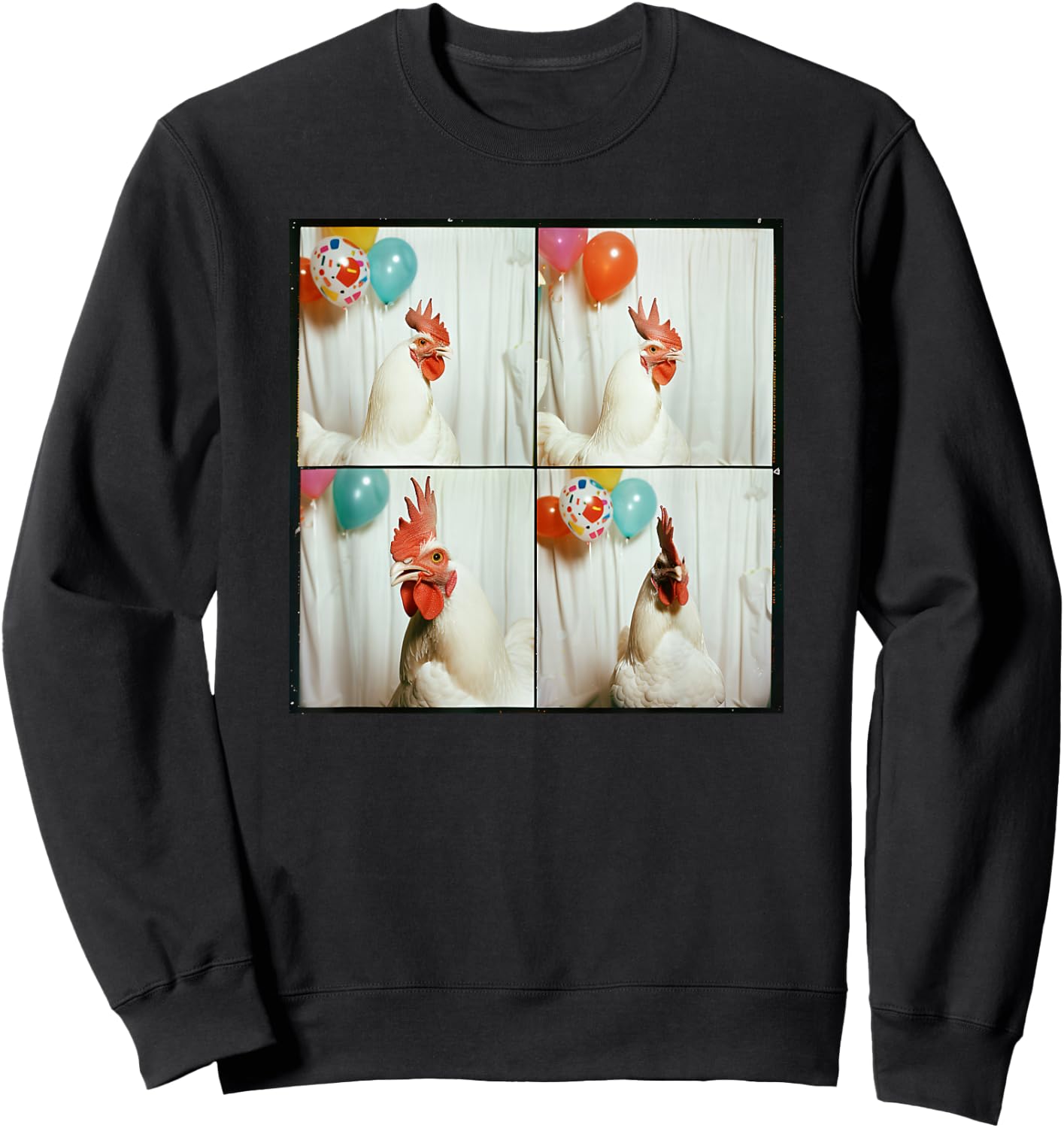 Pet Chicken Lover Farm Animal Party Funny Chicken Mom Sweatshirt - Sweatshirt | Black