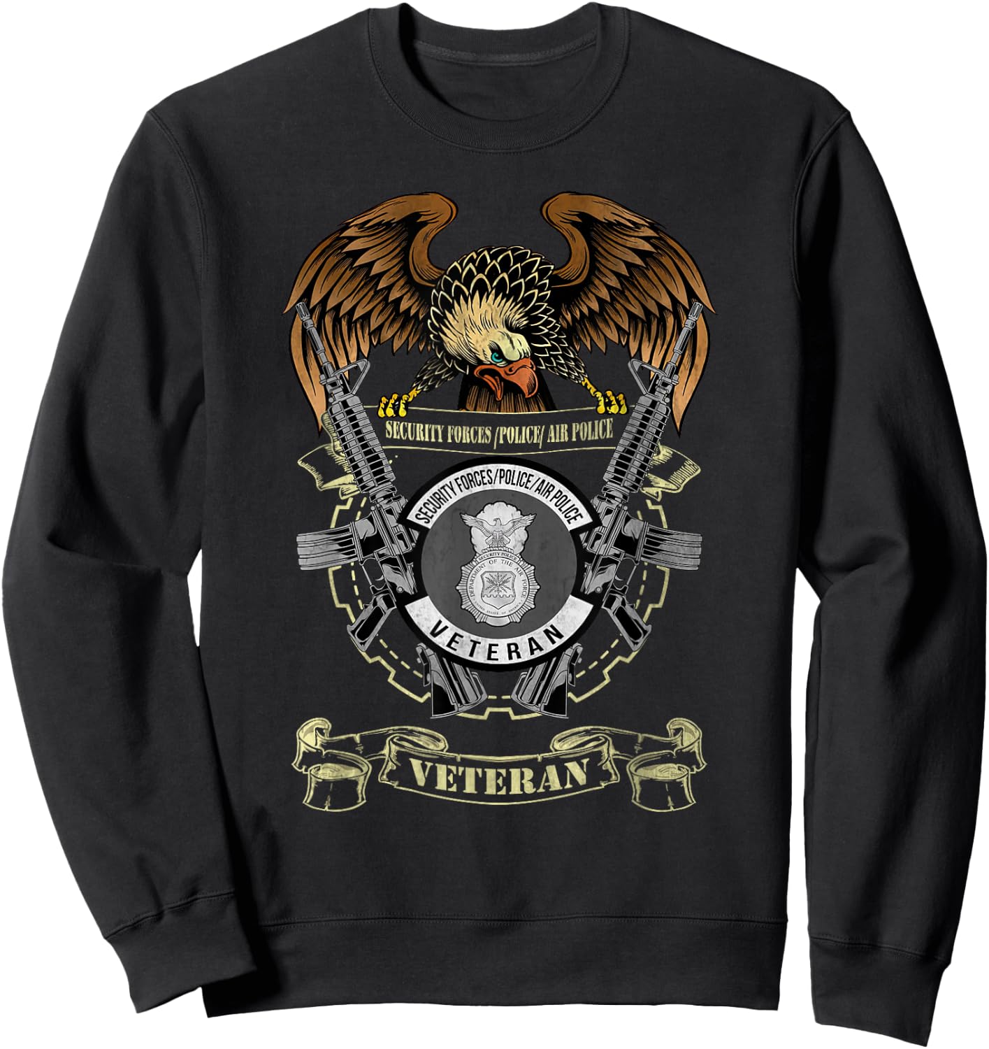 Security Forces Police Air Police Veteran Military Papa Sweatshirt - Sweatshirt | Black