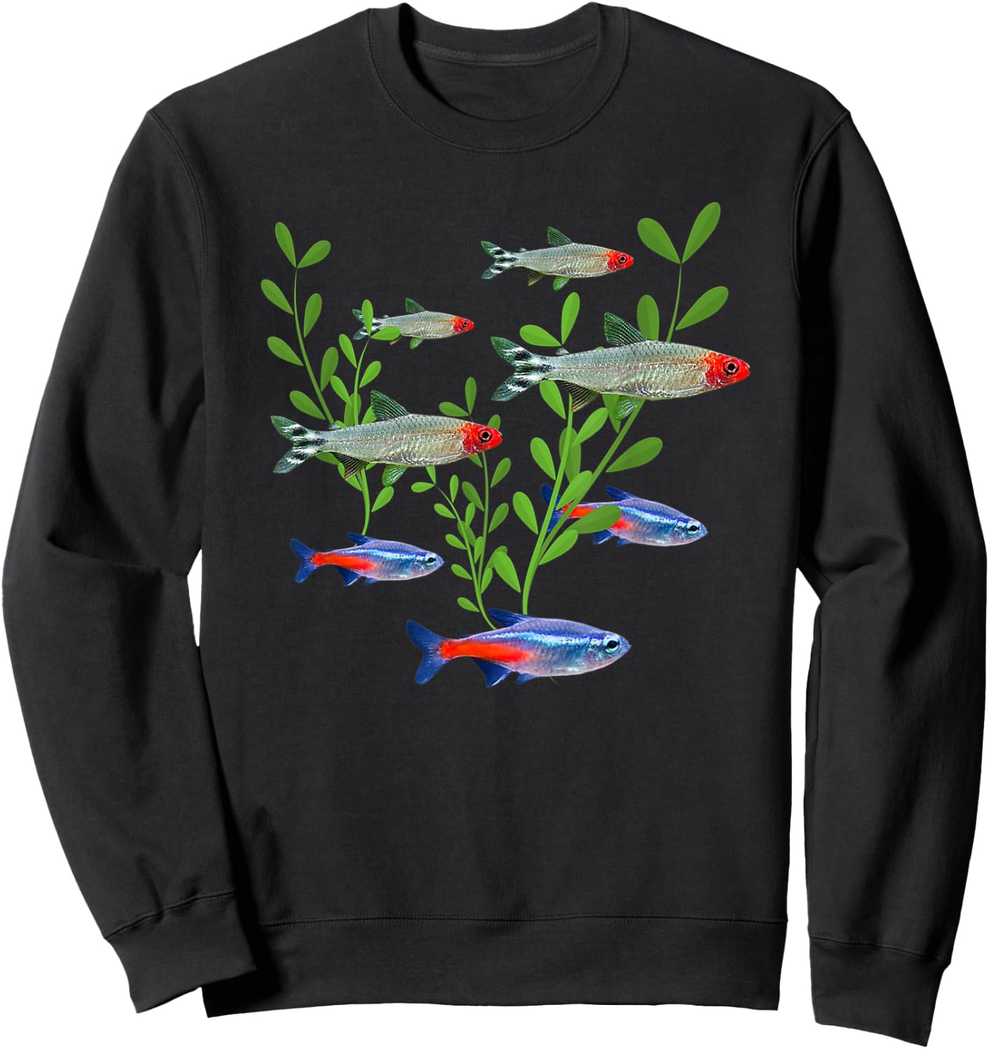 Tetras Aquarium Neon Tetras Rummy Nose Tetras Fish Gift Sweatshirt - Sweatshirt | Black