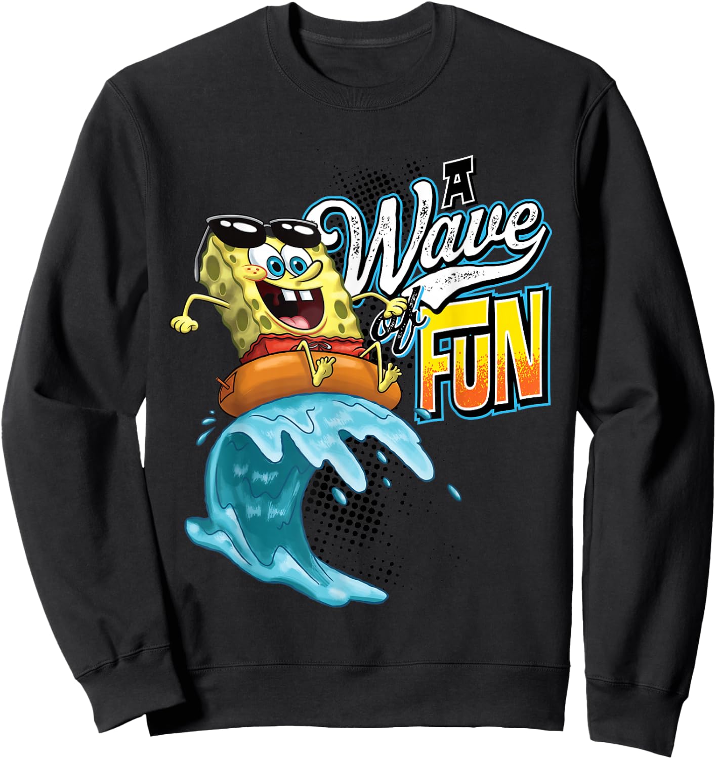 Offizieller Spongebob Schwammkopf Wave of Fun Innenschlauch Sweatshirt - Sweatshirt | Black