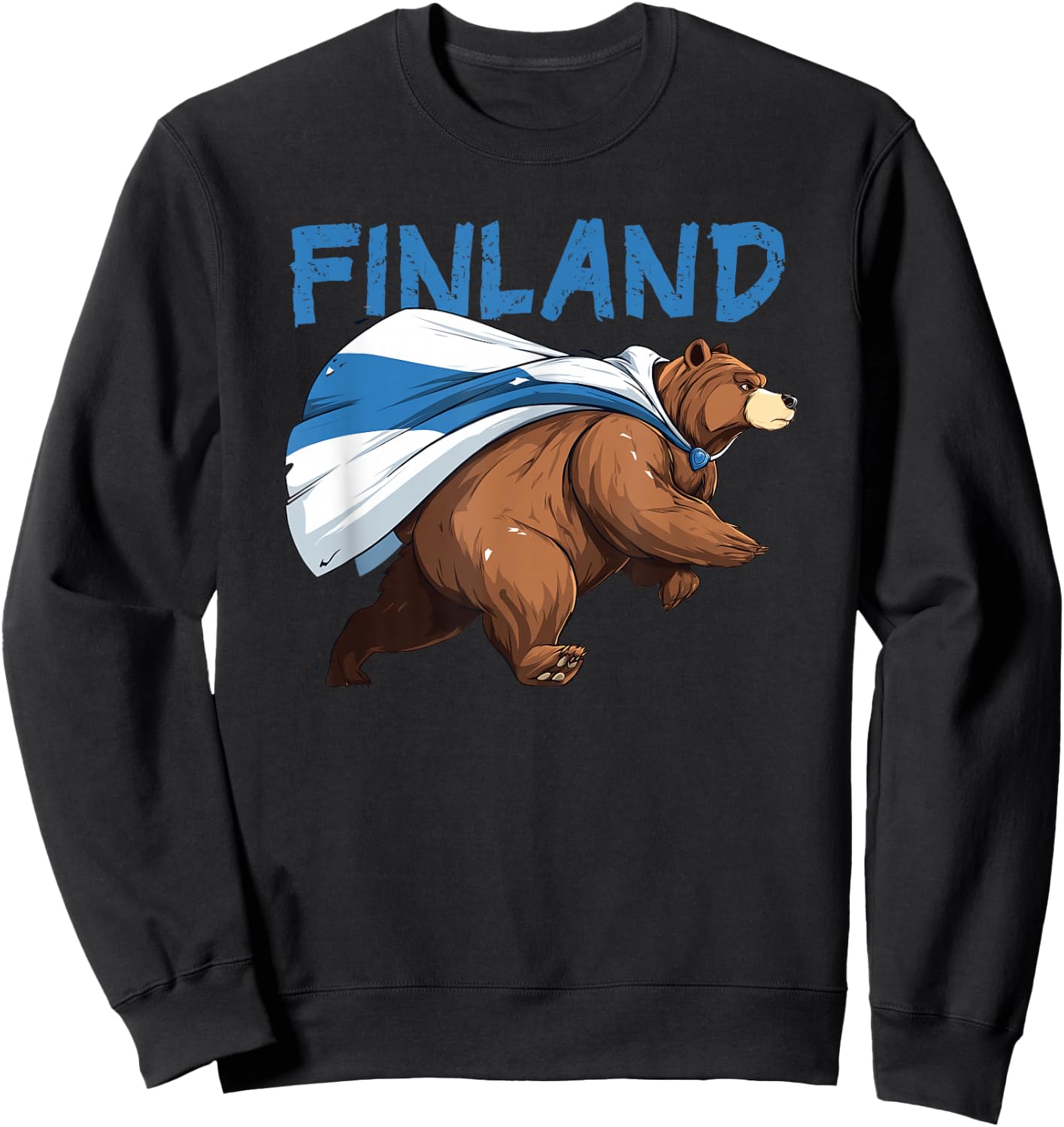 Amazing Finland Bear Look for Finnish Animals and Nature Sweatshirt - Sweatshirt | Black