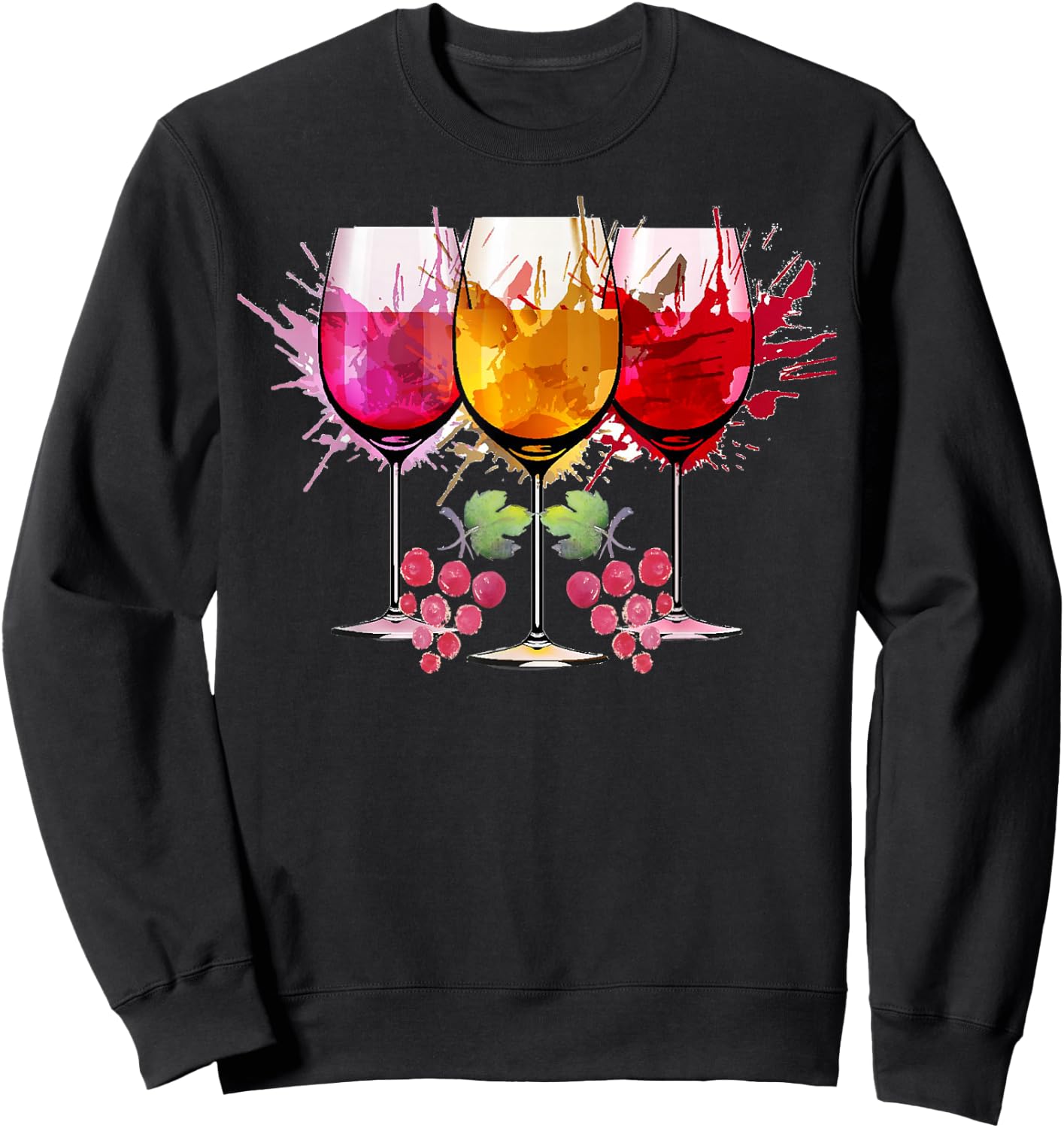 Bonne fête nationale du vin, j'aime le vin, j'aime le vin, maman, maman Sweatshirt - Sweatshirt | Black