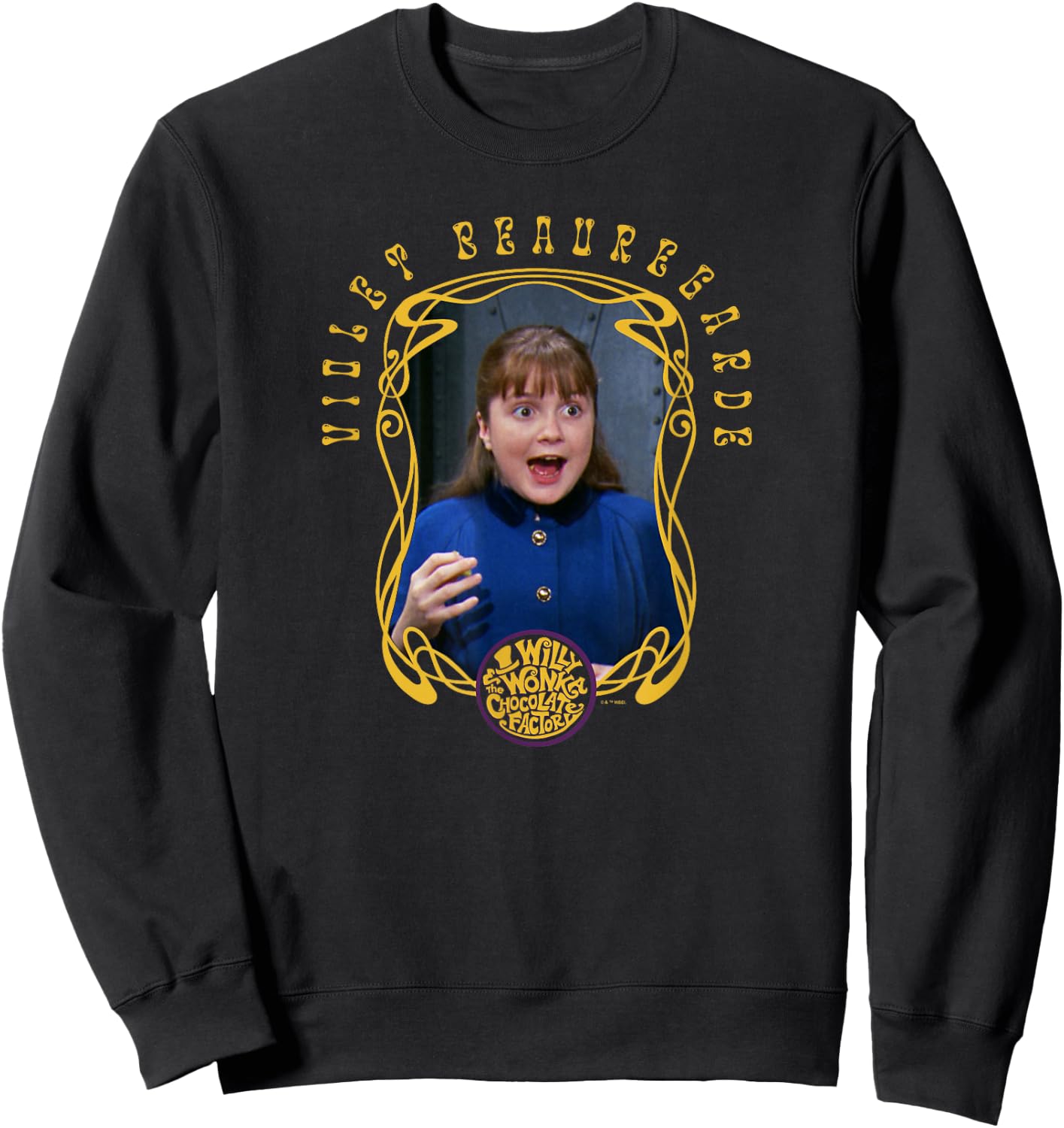 Willy Wonka And The Chocolate Factory Violet Beauregard Shot Sweatshirt - Sweatshirt | Black