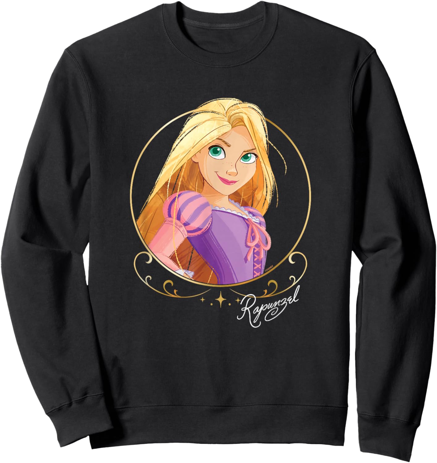 Disney Princess Royalty Group Matching Rapunzel 2-Sided Sweatshirt - Sweatshirt | Black
