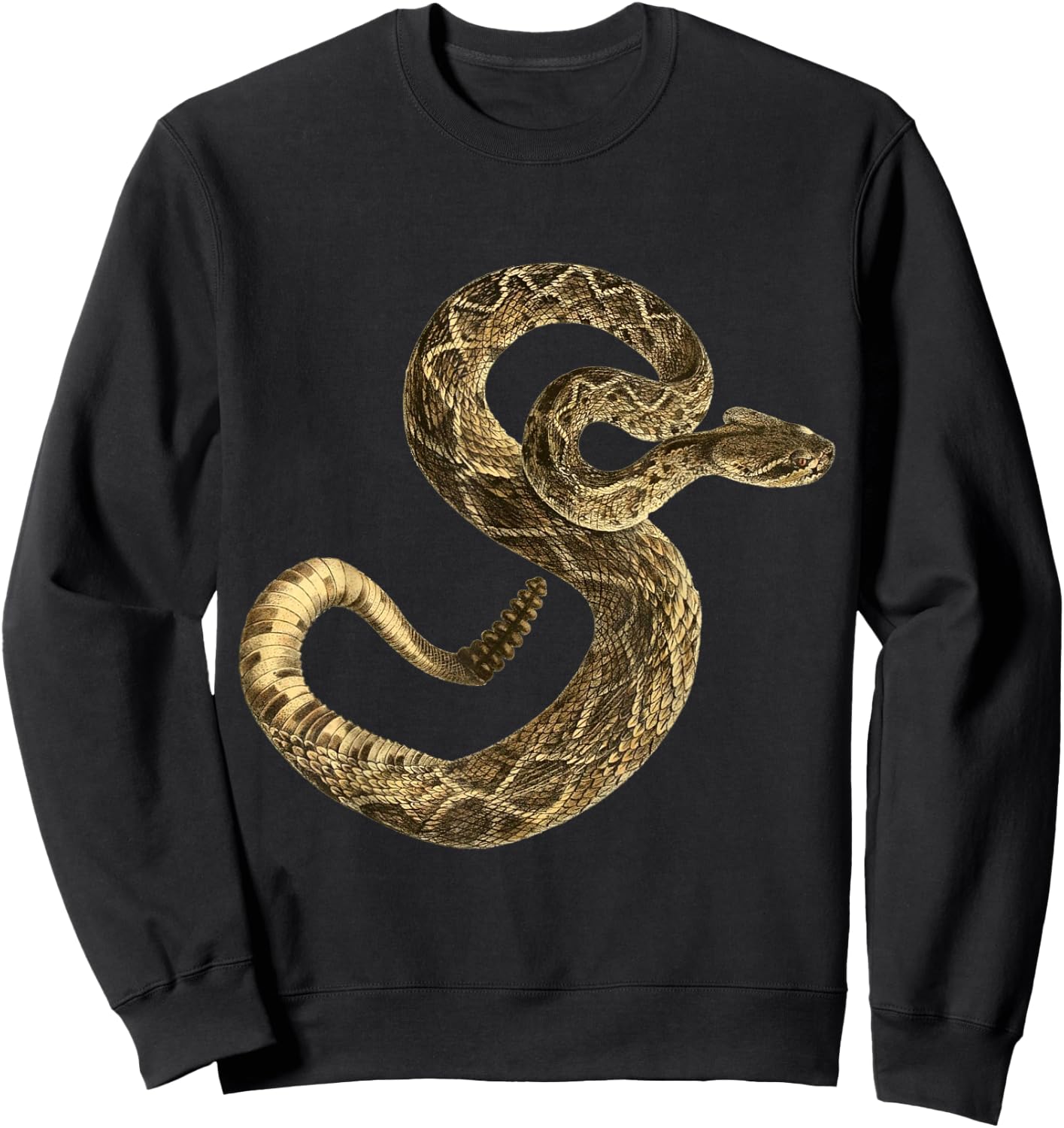 Crotalus Adamanteus Rattlesnake Eastern Diamondback Snake Sweatshirt - Sweatshirt | Black