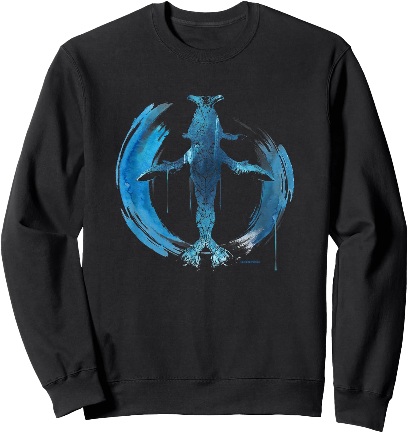 Avatar: The Way of Water Tulkun Tribal Art Circle Sweatshirt - Sweatshirt | Black