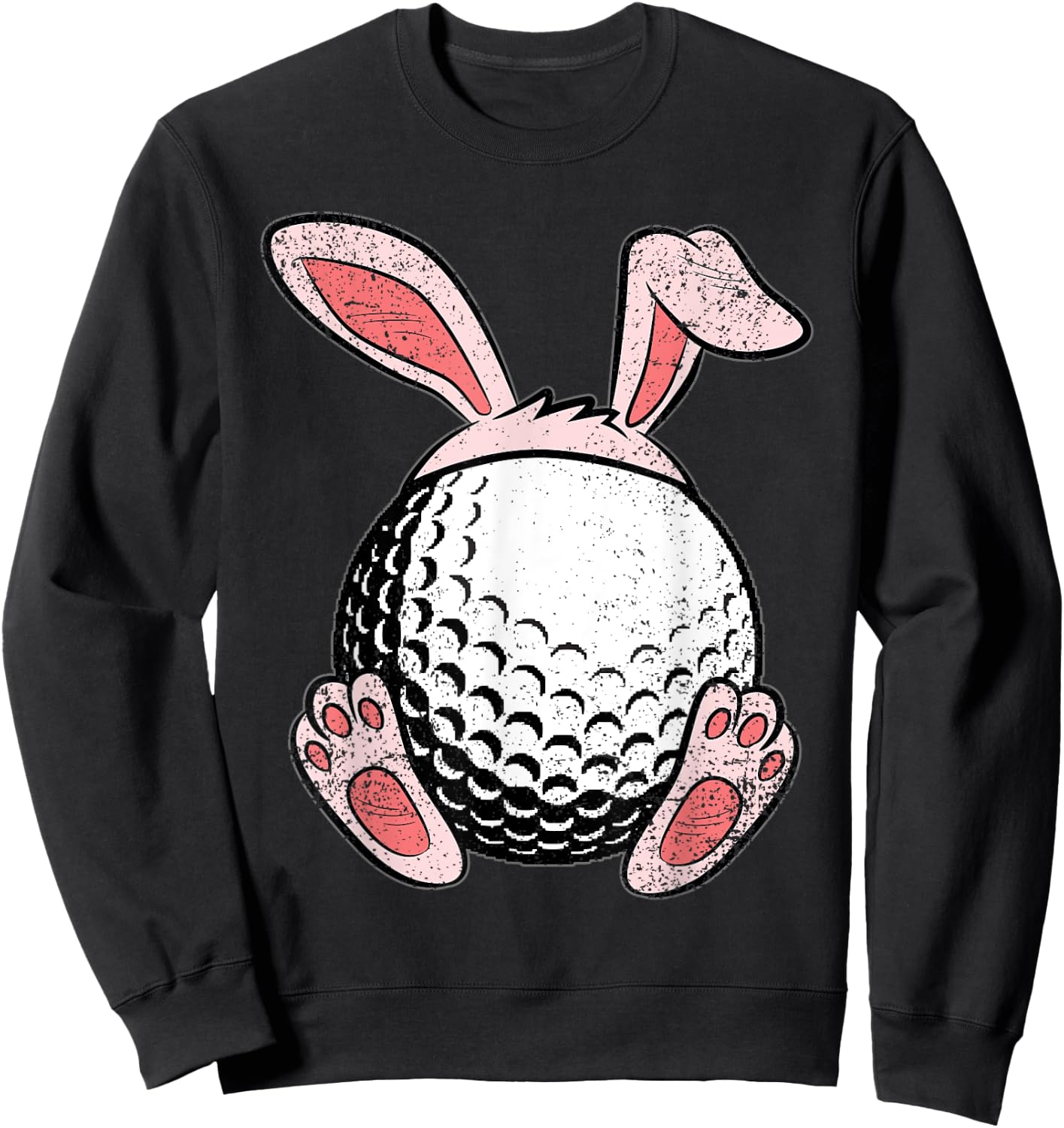 Easter Golf Lover Bunny Ears Ball Cute Rabbit Sport Sweatshirt - Sweatshirt | Black