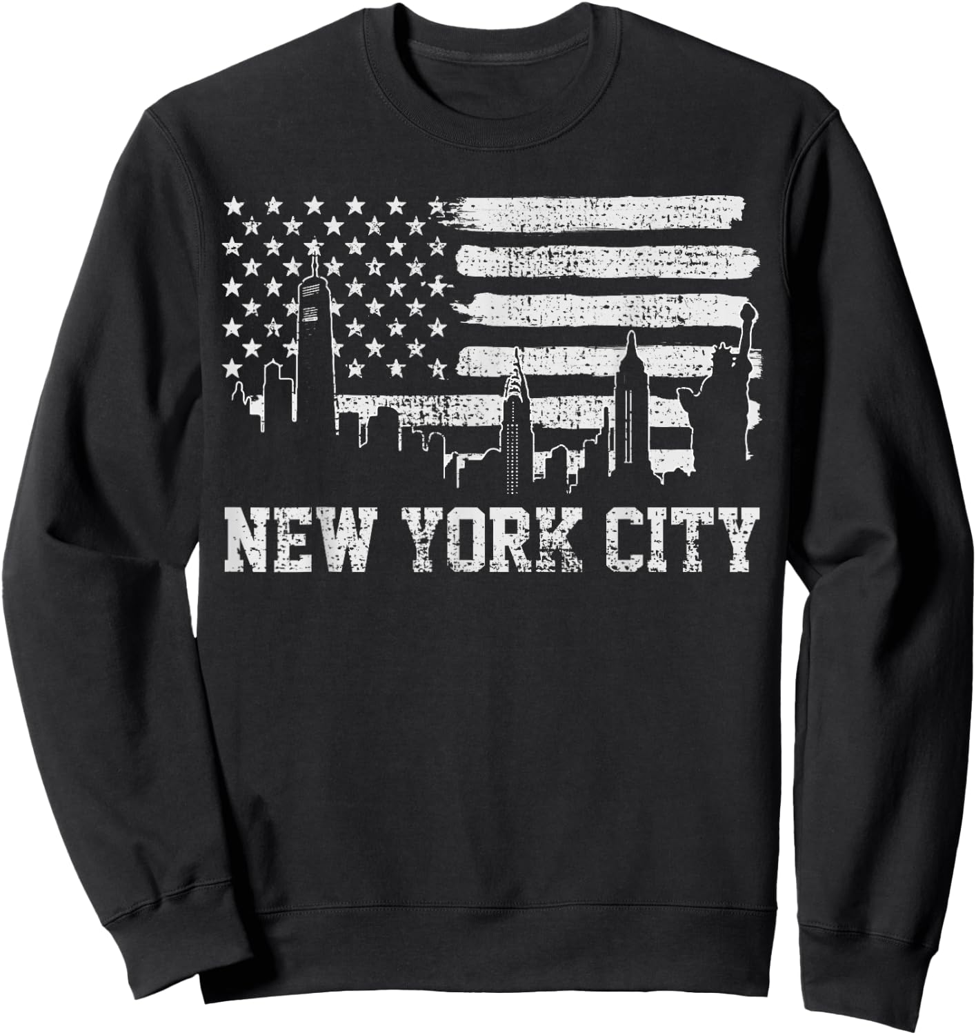 Vintage New York City NYC Big Apple Trip Sweatshirt - Sweatshirt | Black