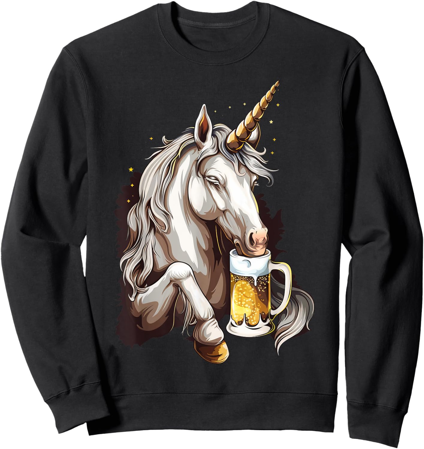 Beer Unicorn Sweatshirt - Sweatshirt | Black