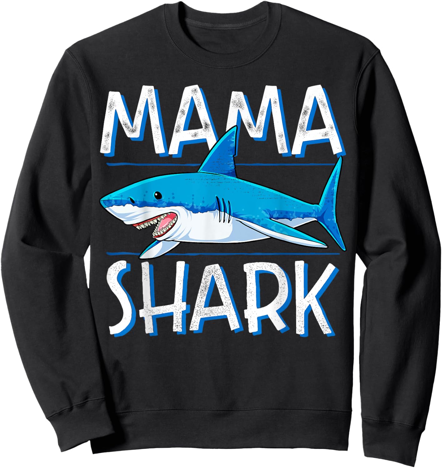 Mama Shark T Shirt Family Matching Mommy Mom Women Jawsome Sweatshirt - Sweatshirt | Black