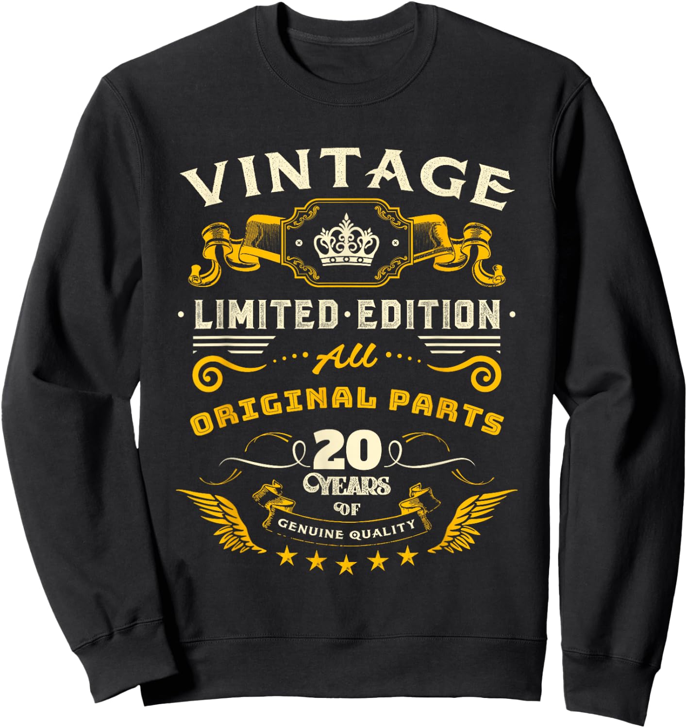 Vintage 2003 Limited Edition 20 Year Old Gifts 20th Birthday Sweatshirt - Sweatshirt | Black
