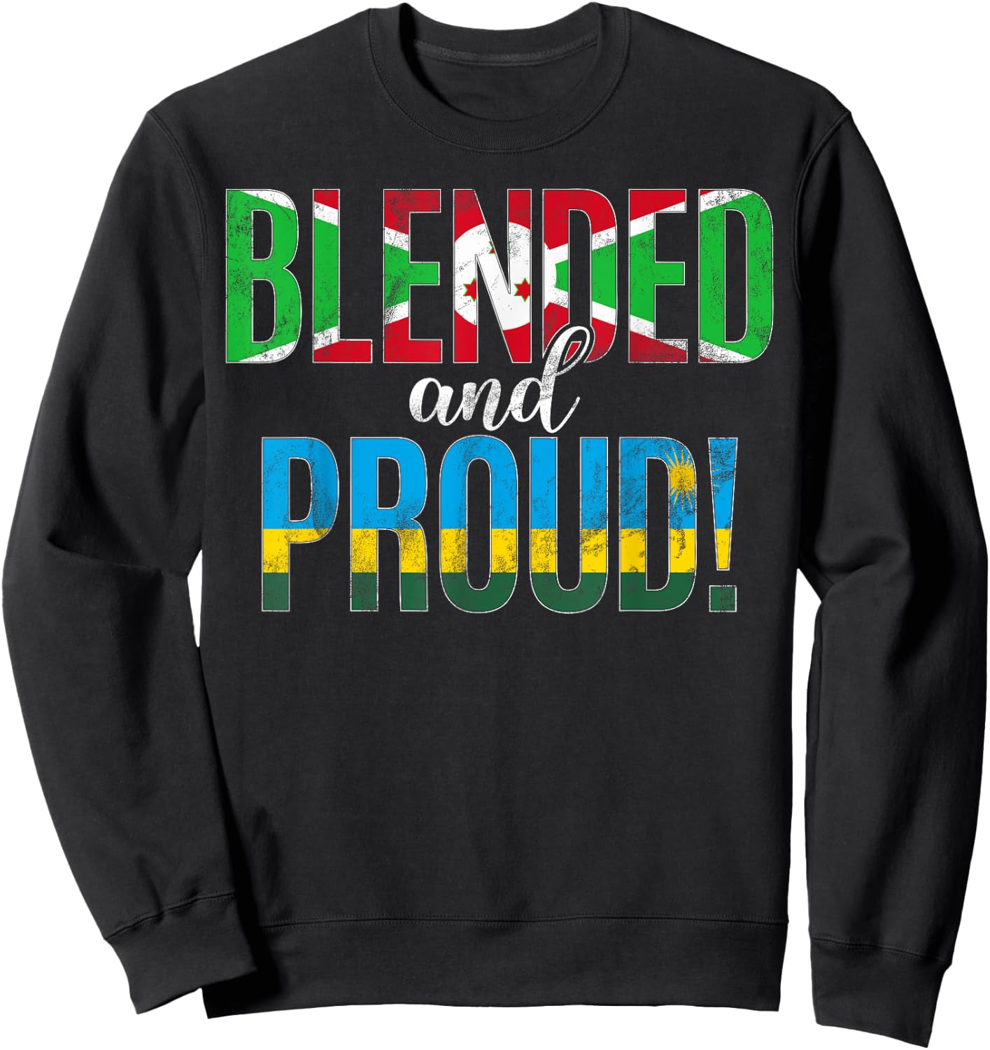 Nationalité mixte et fière moitié burundaise moitié rwandaise Sweatshirt - Sweatshirt | Black