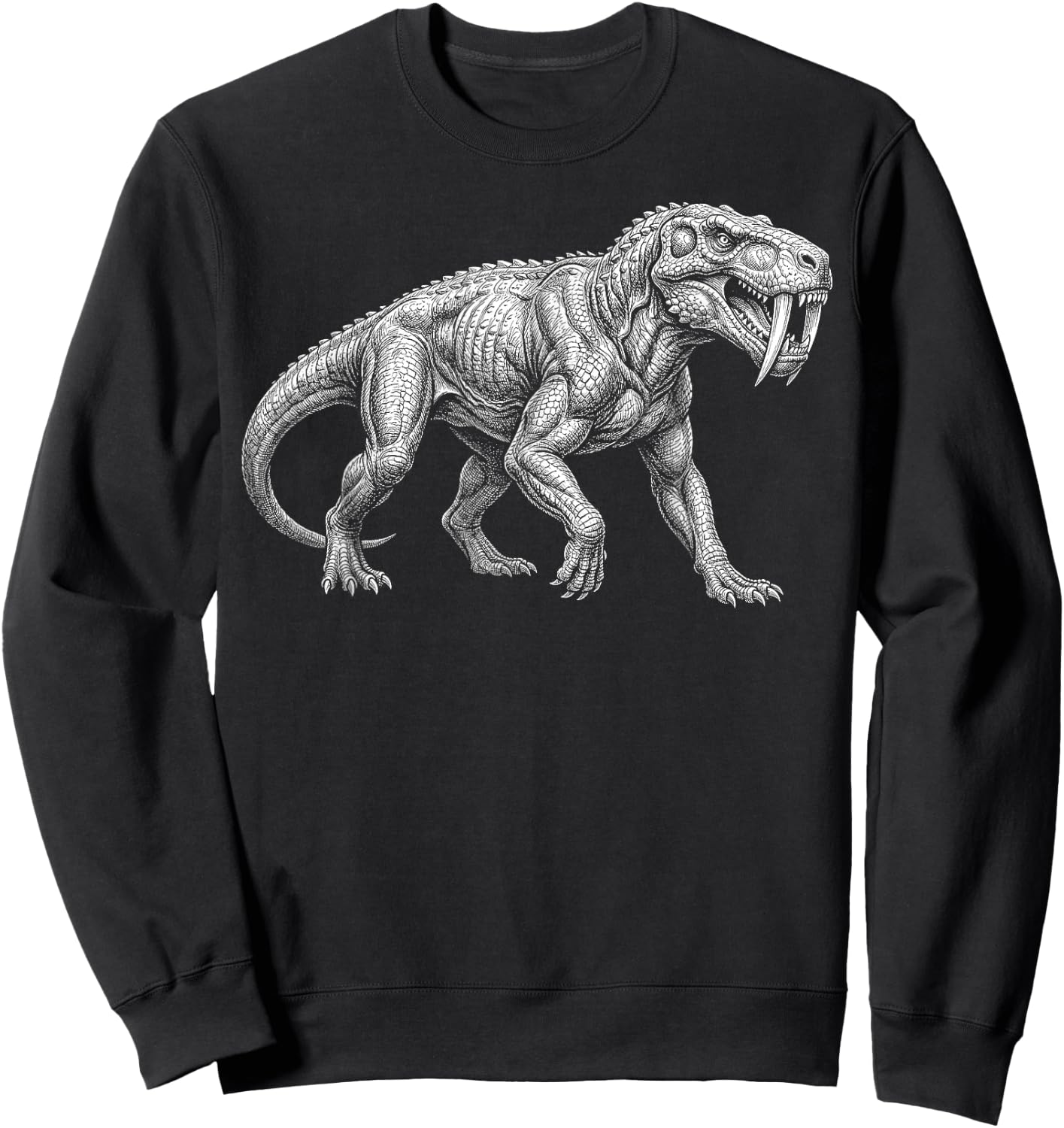 Gorgonopsid Skeleton Permian Predator Synapsid Fossil Sweatshirt - Sweatshirt | Black