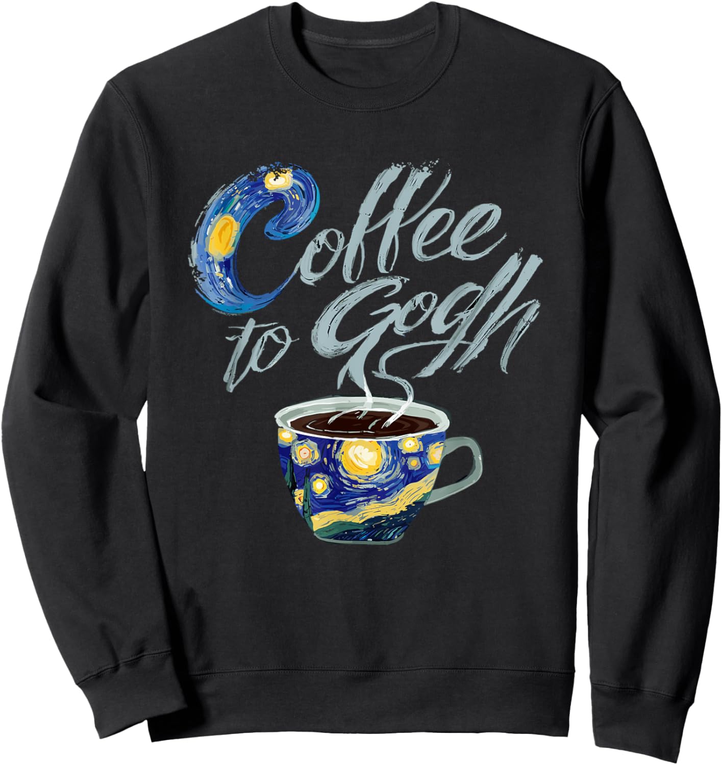 Coffee to gogh Sweatshirt - Sweatshirt | Black