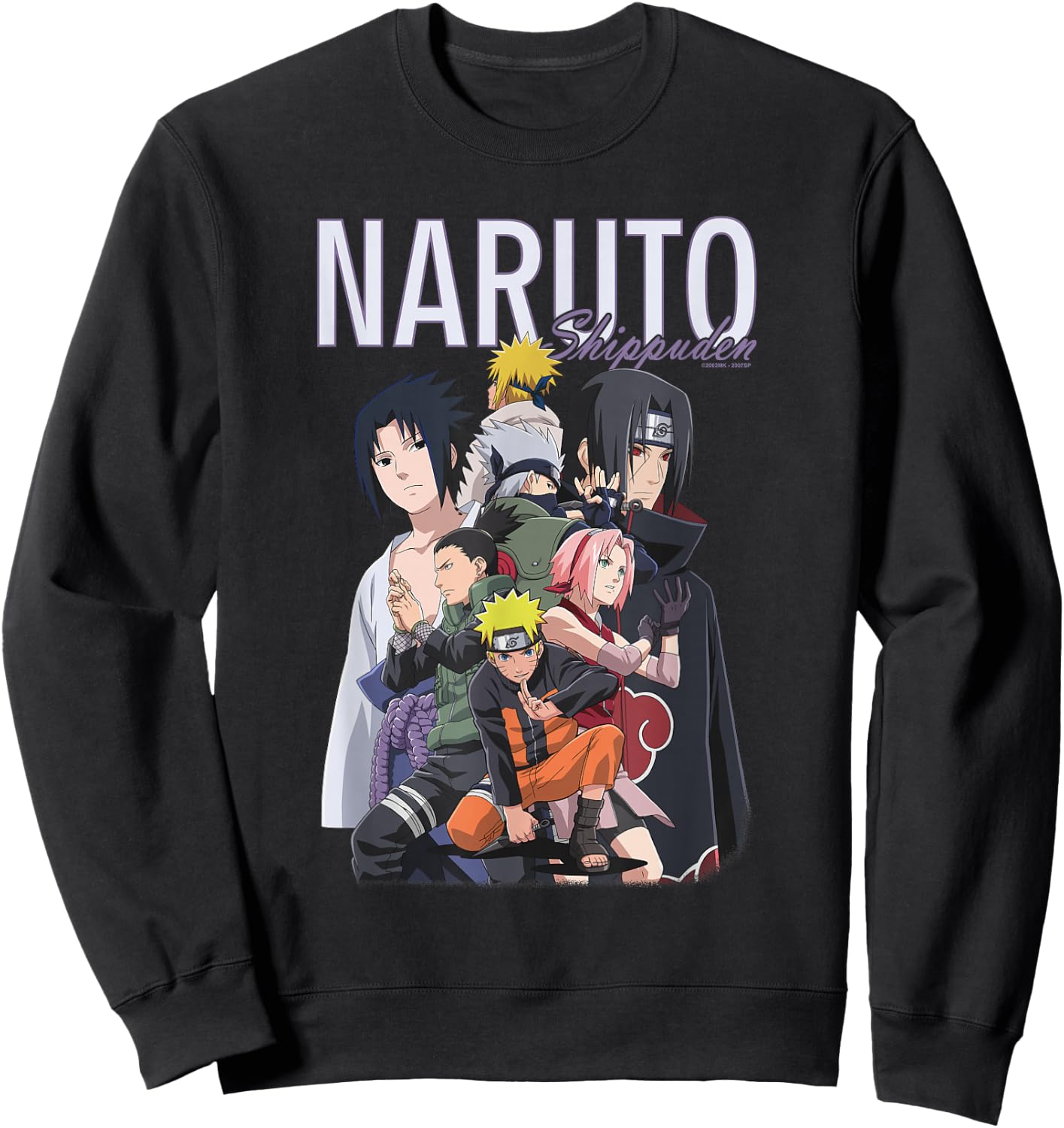 Naruto Shippuden Ninja Group Modern Collage Photo Anime Sweatshirt - Sweatshirt | Black