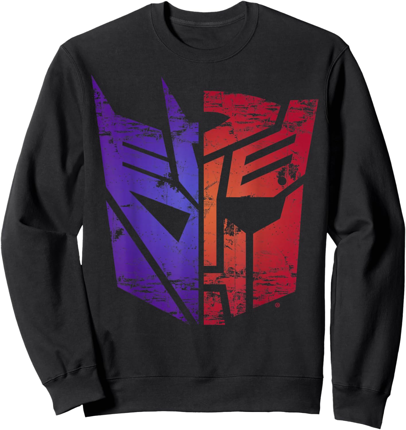 Transformers Decepticon Autobot Split Logo , Black, S Sweatshirt - Sweatshirt | Black