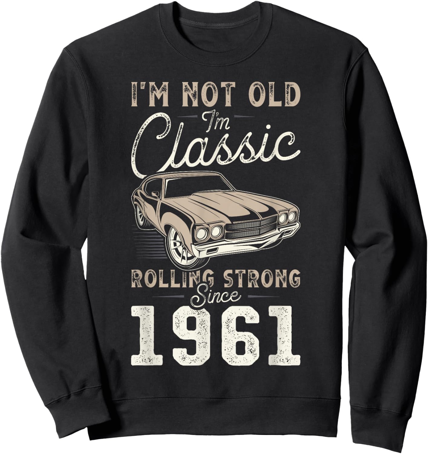 Oldtimer Jahrgang 1961 65. Geburtstag Sweatshirt - Sweatshirt | Black