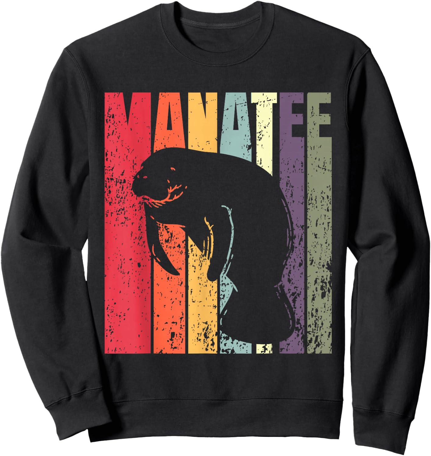 Retro Manatee Sweatshirt - Sweatshirt | Black