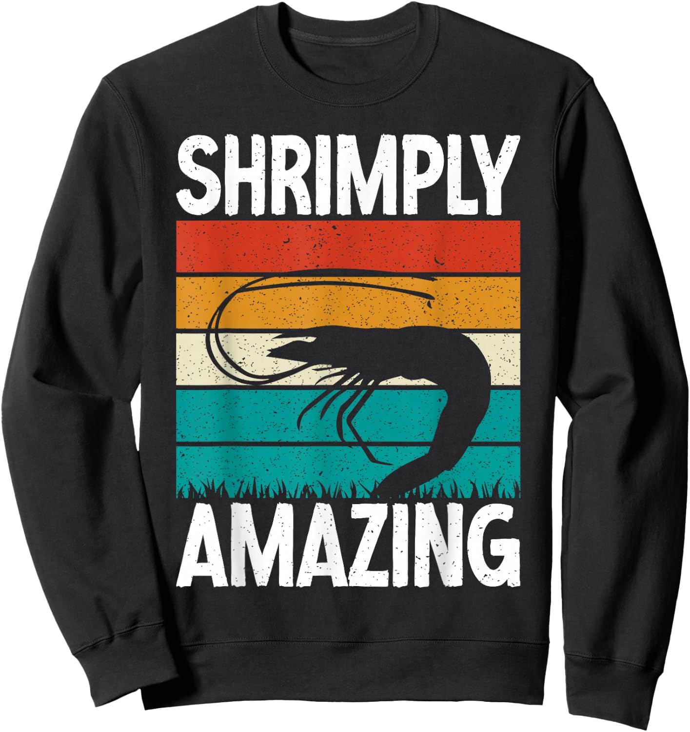 Shrimply Amazing Shrimp Lover Sweatshirt - Sweatshirt | Black