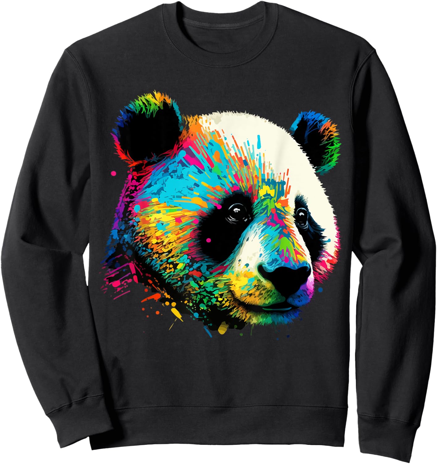 Watercolor Panda Sweatshirt - Sweatshirt | Black