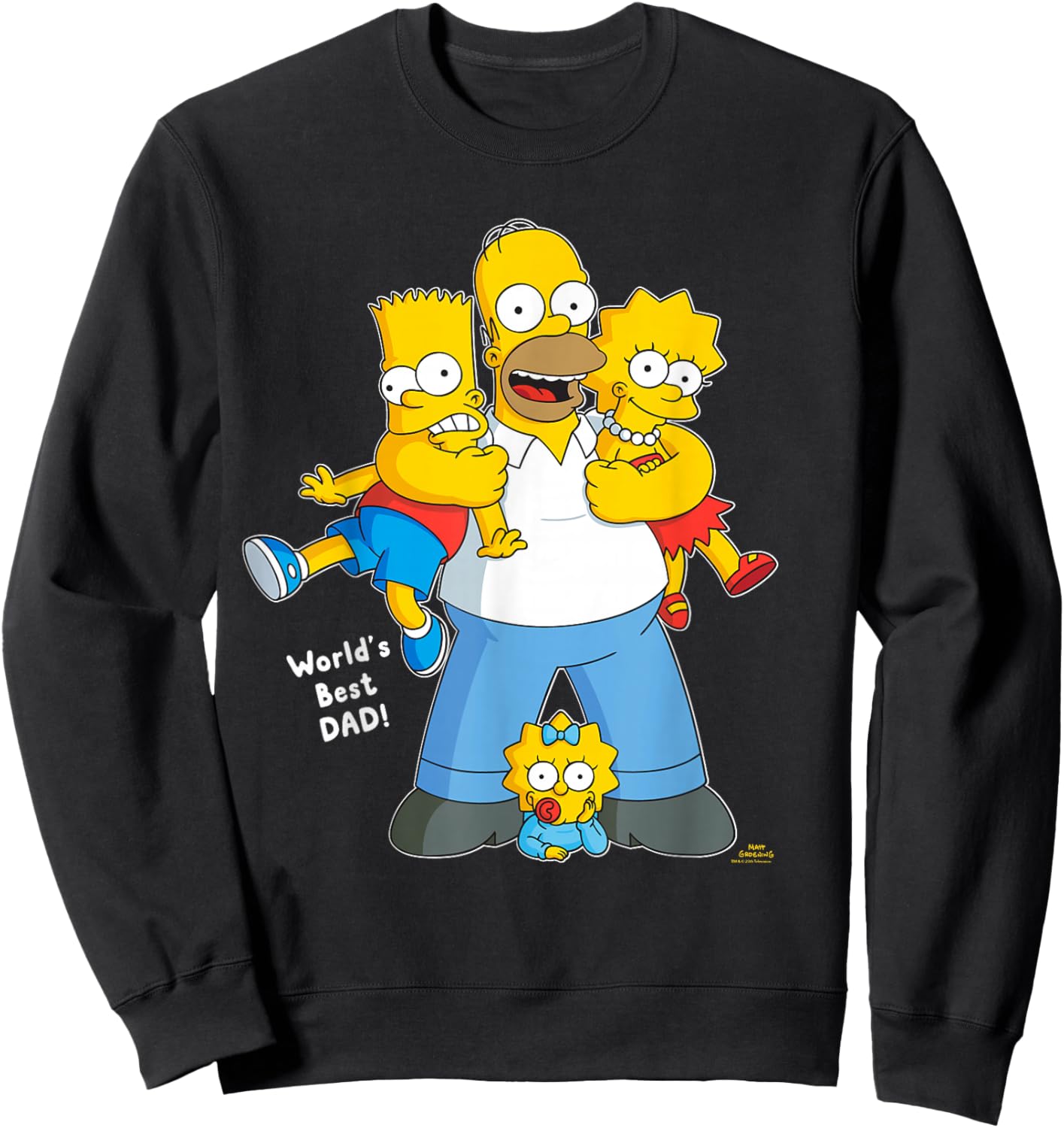 The Simpsons Homer Simpson World's Best Dad Father's Day Sweatshirt - Sweatshirt | Black