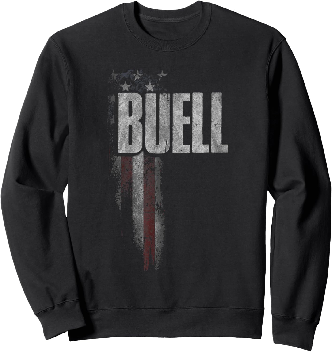 Buell Family American Flag Sweatshirt - Sweatshirt | Black