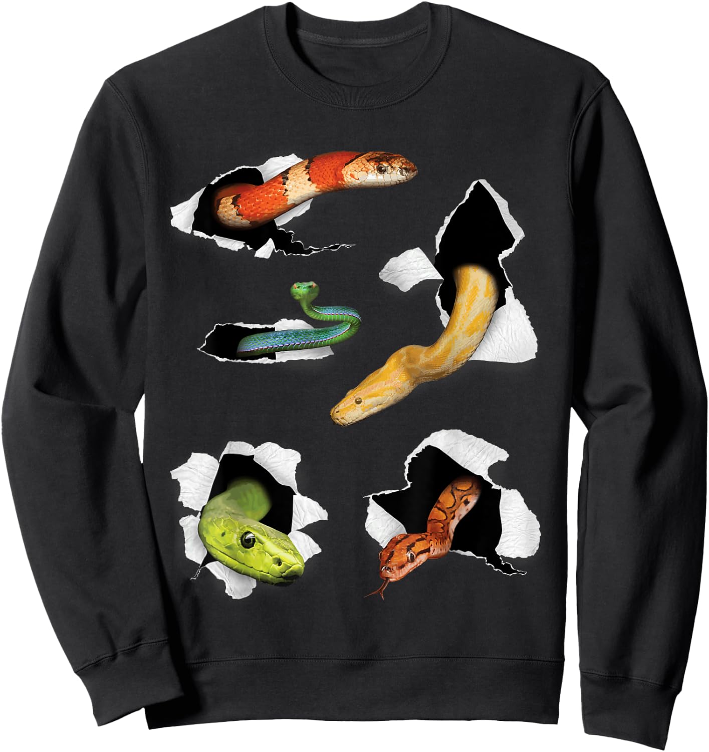 Snake Lover, Reptile Lover, Snake Owner, Snake Sweatshirt - Sweatshirt | Black