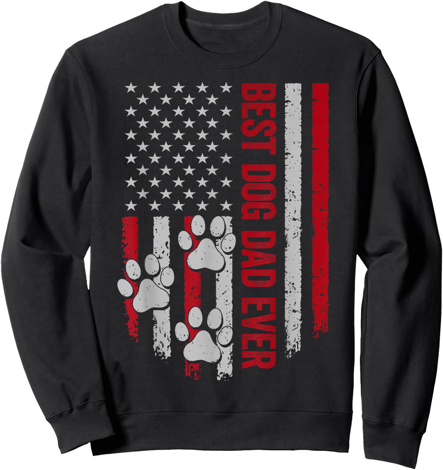 Funny Dad Fathers Day Dog Dad Sweatshirt - Sweatshirt | Black