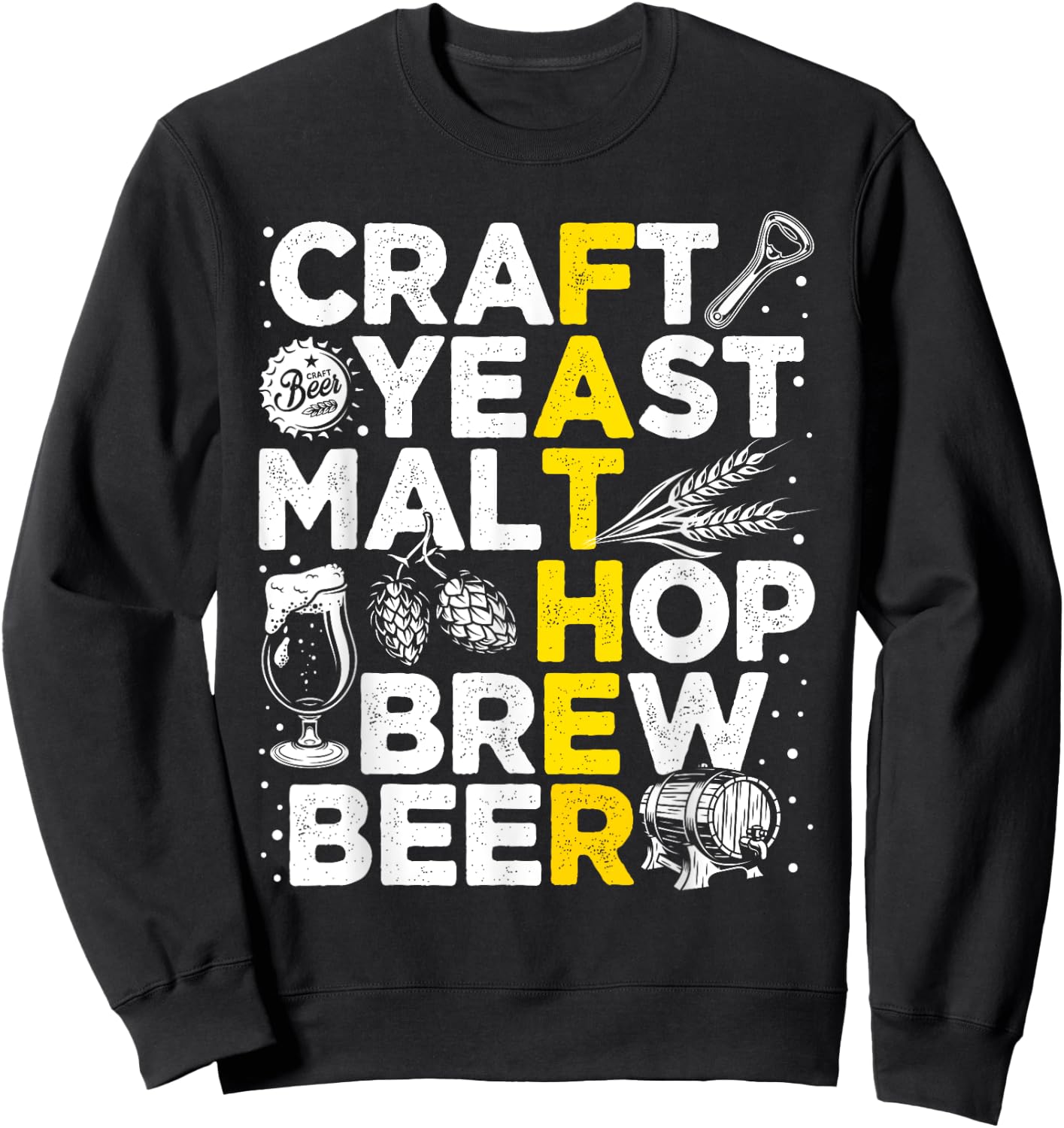 Brew Dad Beer Brewer Brewing Father's Day Daddy Papa Sweatshirt - Sweatshirt | Black