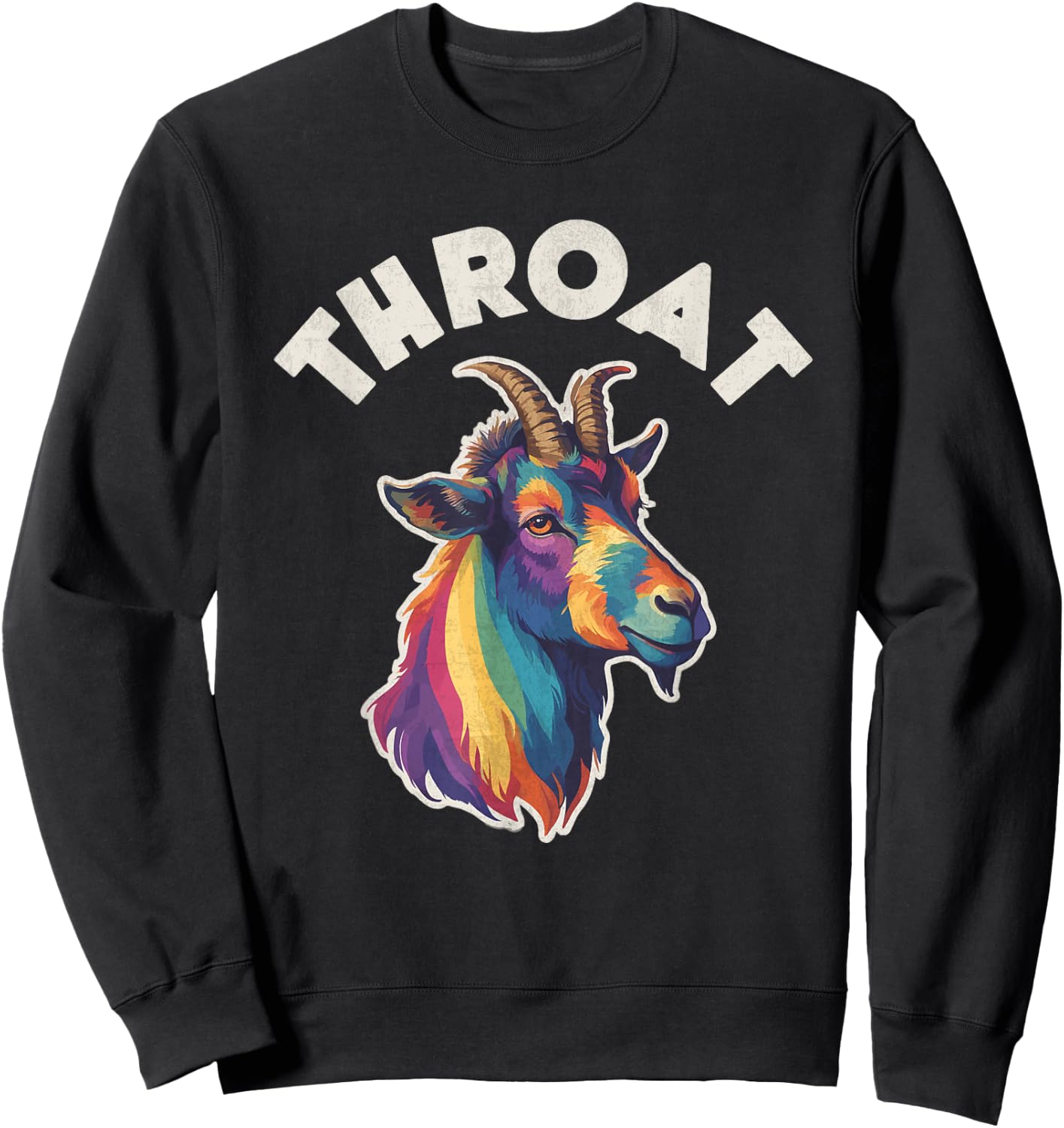 Throat Goat LGBT Lesbian Gay Pride Sweatshirt - Sweatshirt | Black