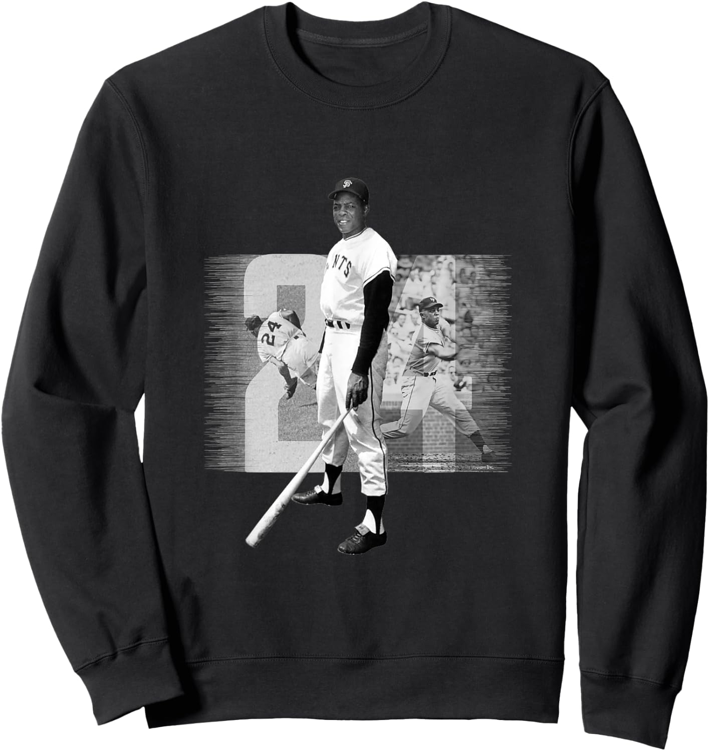 Willie Mays_Baseball_001 Sweatshirt - Sweatshirt | Black