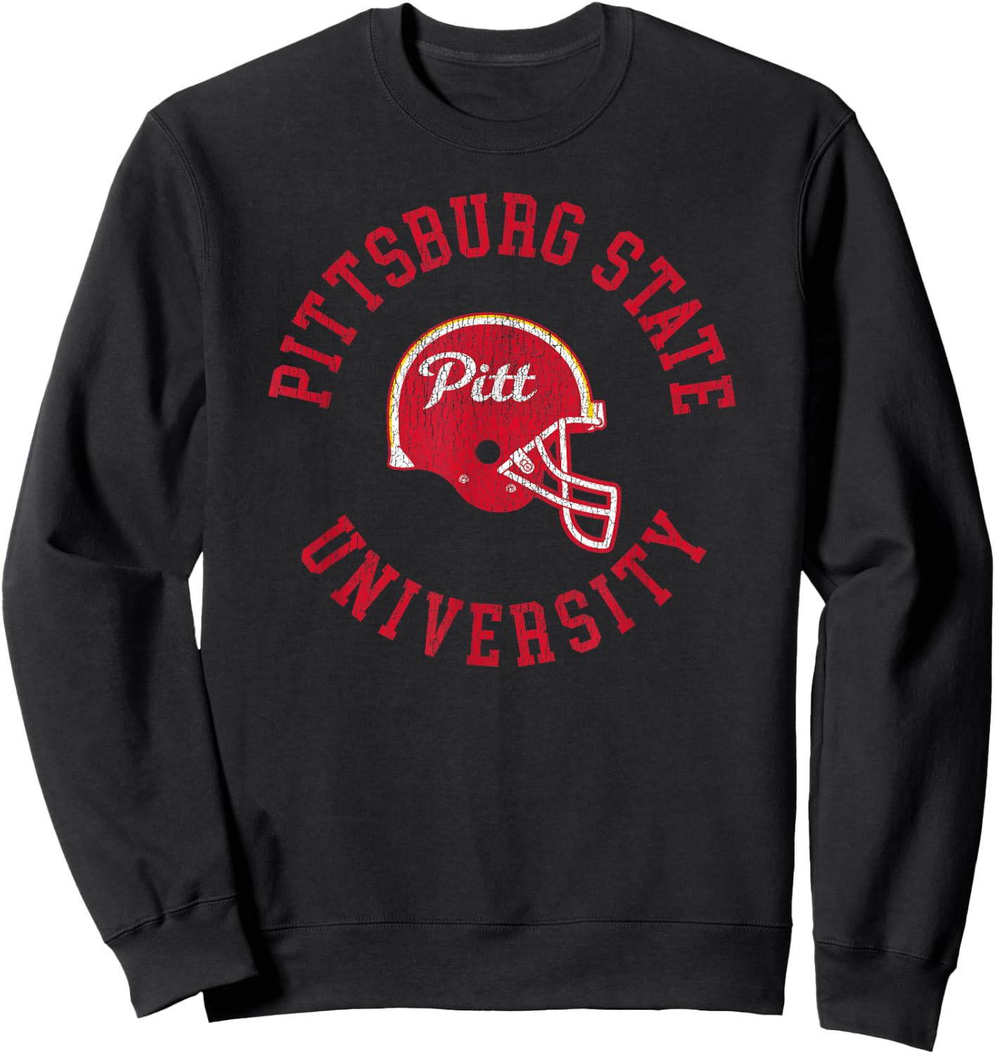 Vintage Pitt State Gorillas Football Retro Helmet Sweatshirt - Sweatshirt | Black
