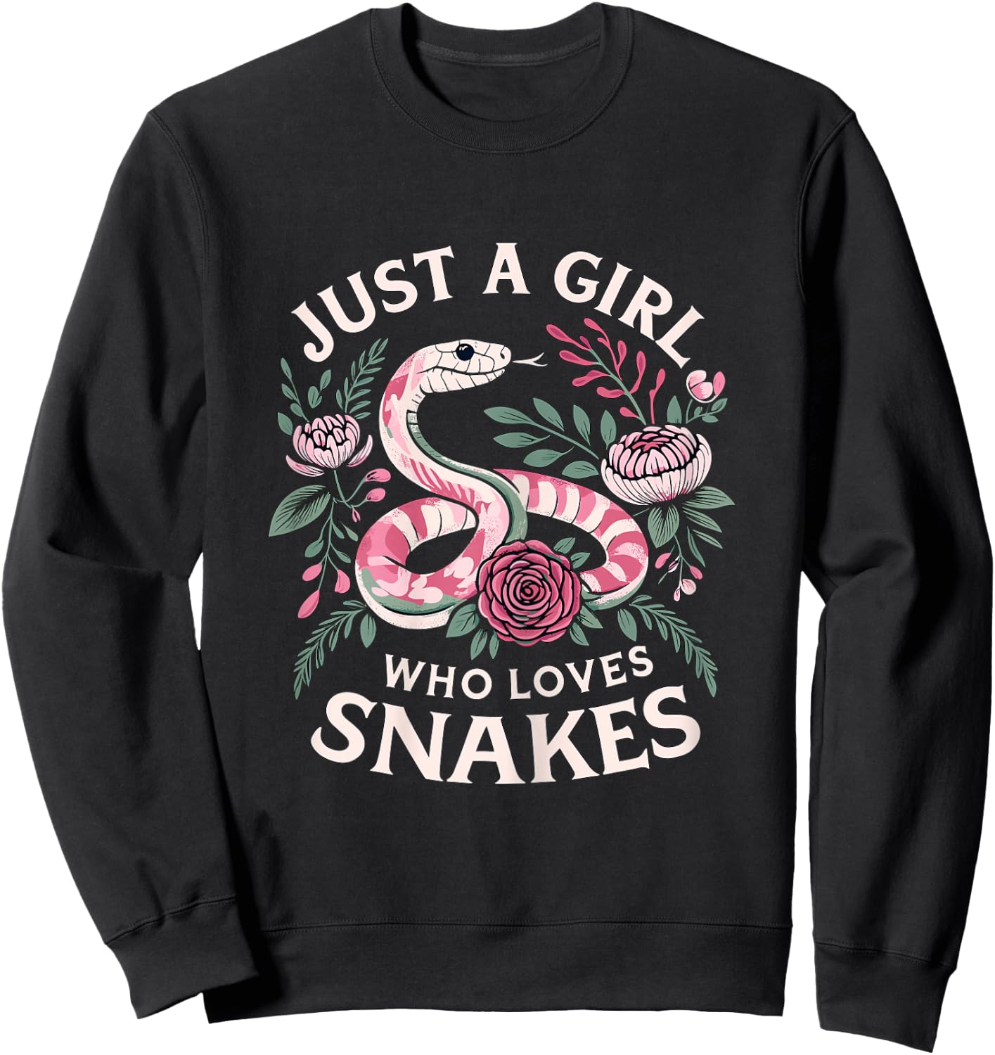 Just a Girl who loves Snakes Sweatshirt - Sweatshirt | Black