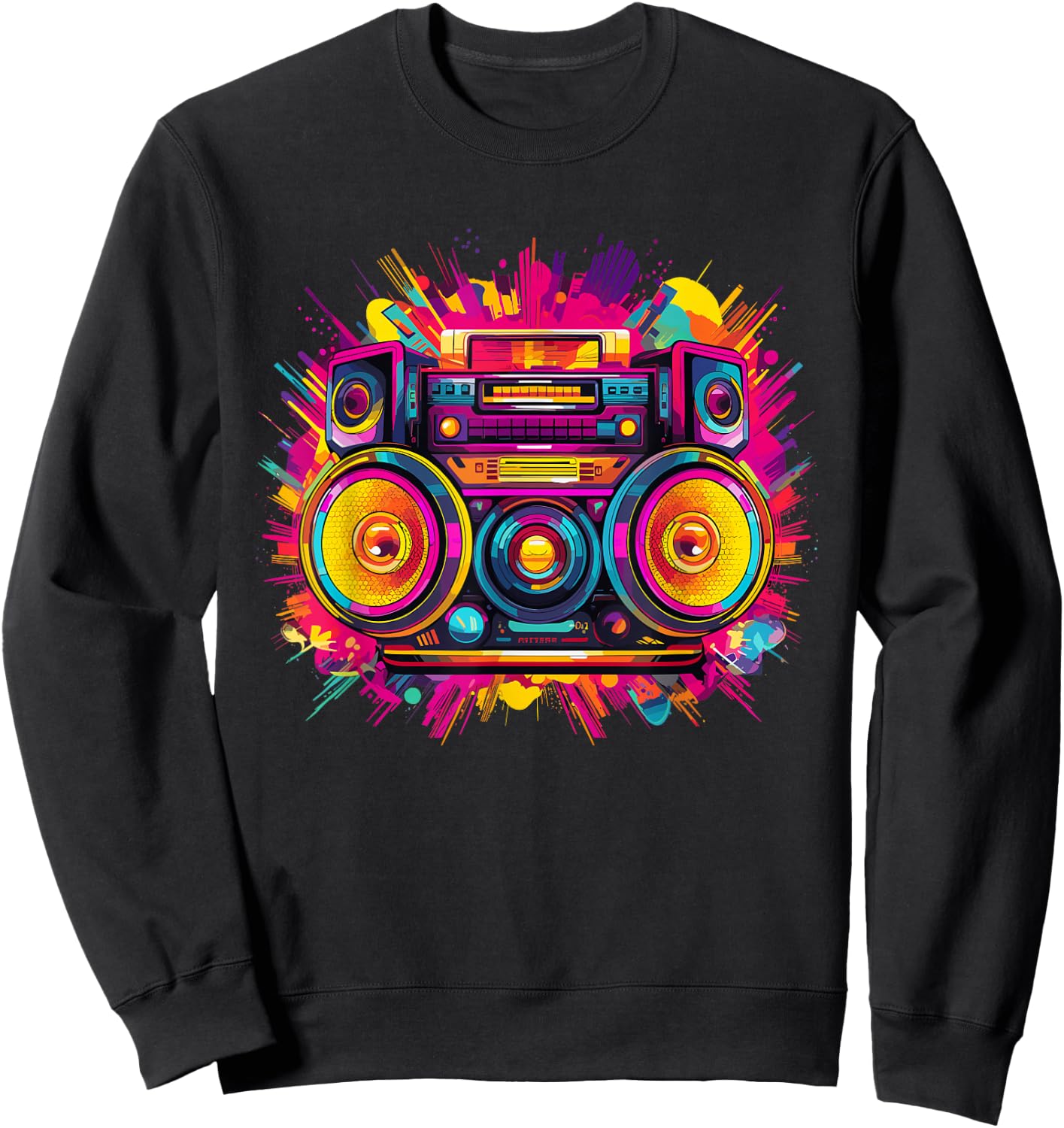 80s Outfit Party Carnival Pop Art Costume Fancy Dress 80s , black Sweatshirt - Sweatshirt | Black