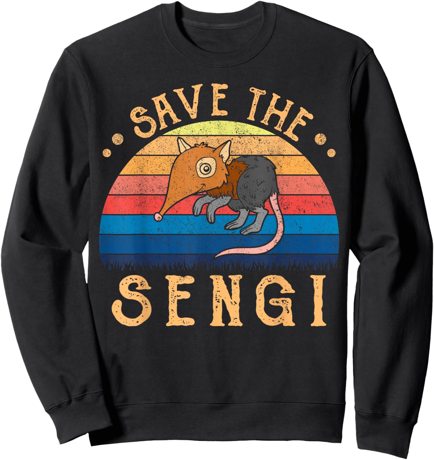 Elephant Shrew Jumping Shrew Sengi Sweatshirt - Sweatshirt | Black