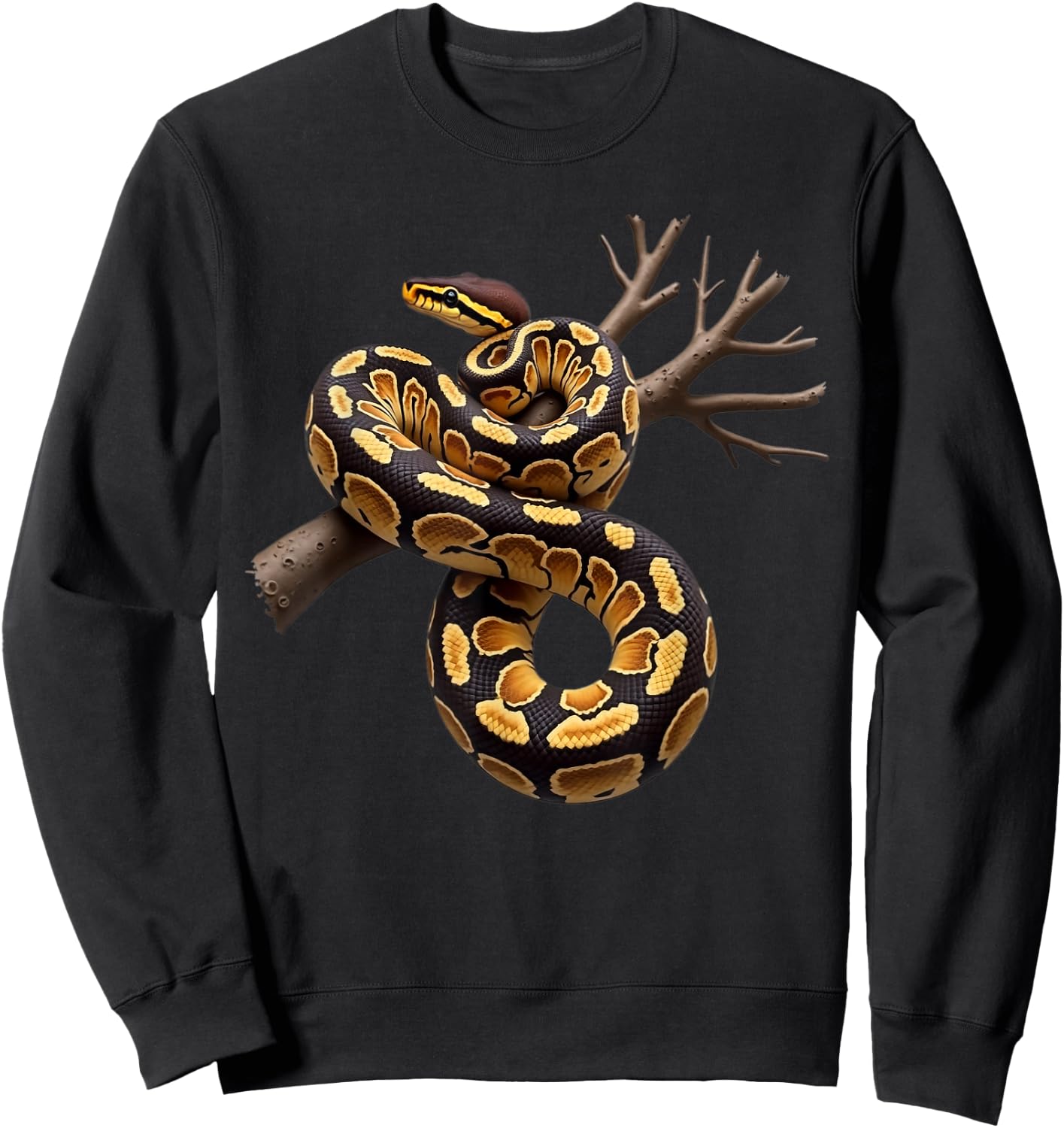 Funny King Python Lover Snakes Reptiles Python , black, S Sweatshirt - Sweatshirt | Black