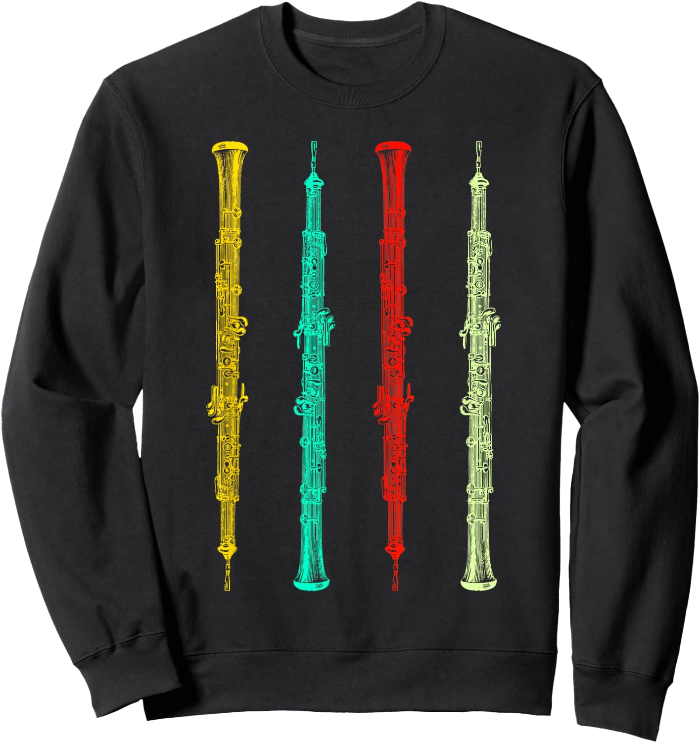 Oboe Shirt - Colorful Oboe Player Gift Sweatshirt - Sweatshirt | Black