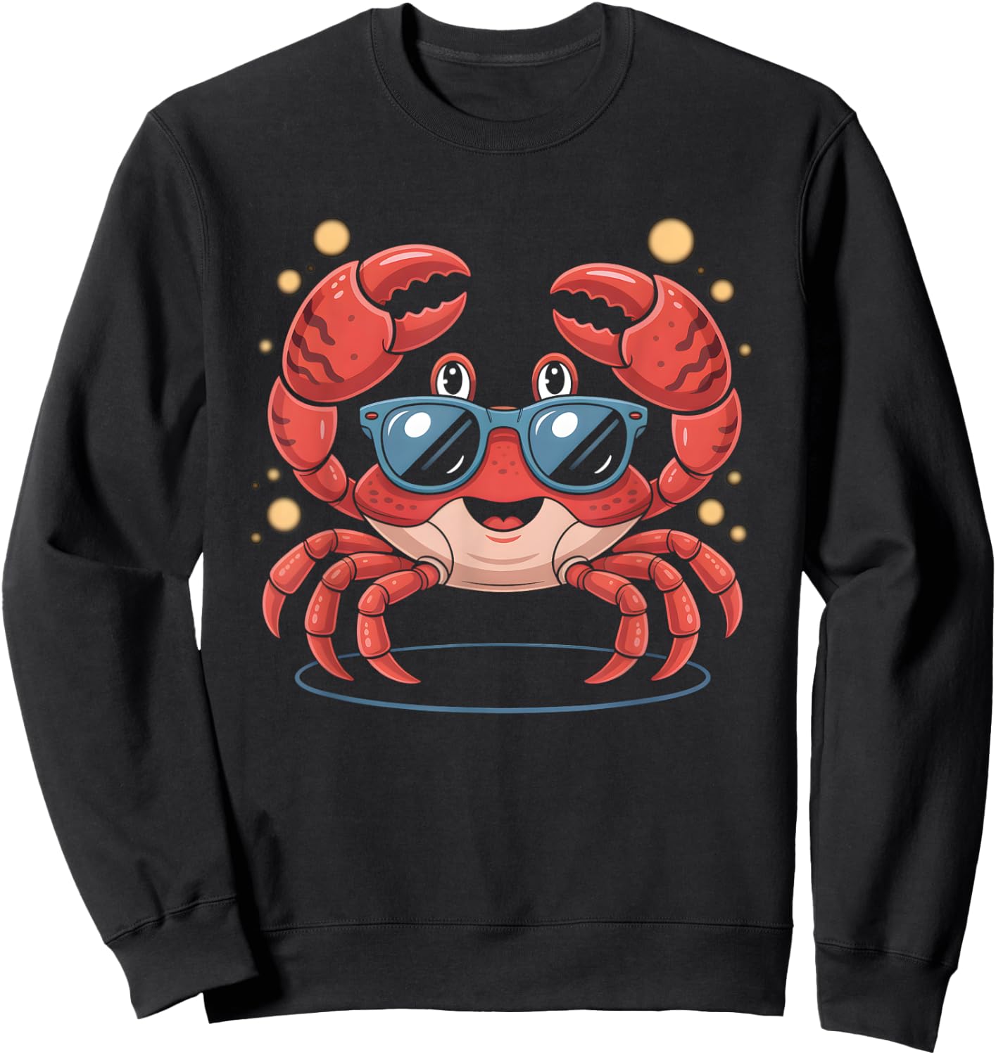 Crab Lover Summer Beach Vibes Cute Ocean Sea Life Sweatshirt - Sweatshirt | Black