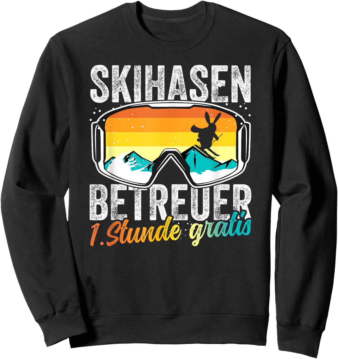 Ski Bunny Caregiver Ski Holiday Ski Instructor Apres Ski Party , black Sweatshirt - Sweatshirt | Black