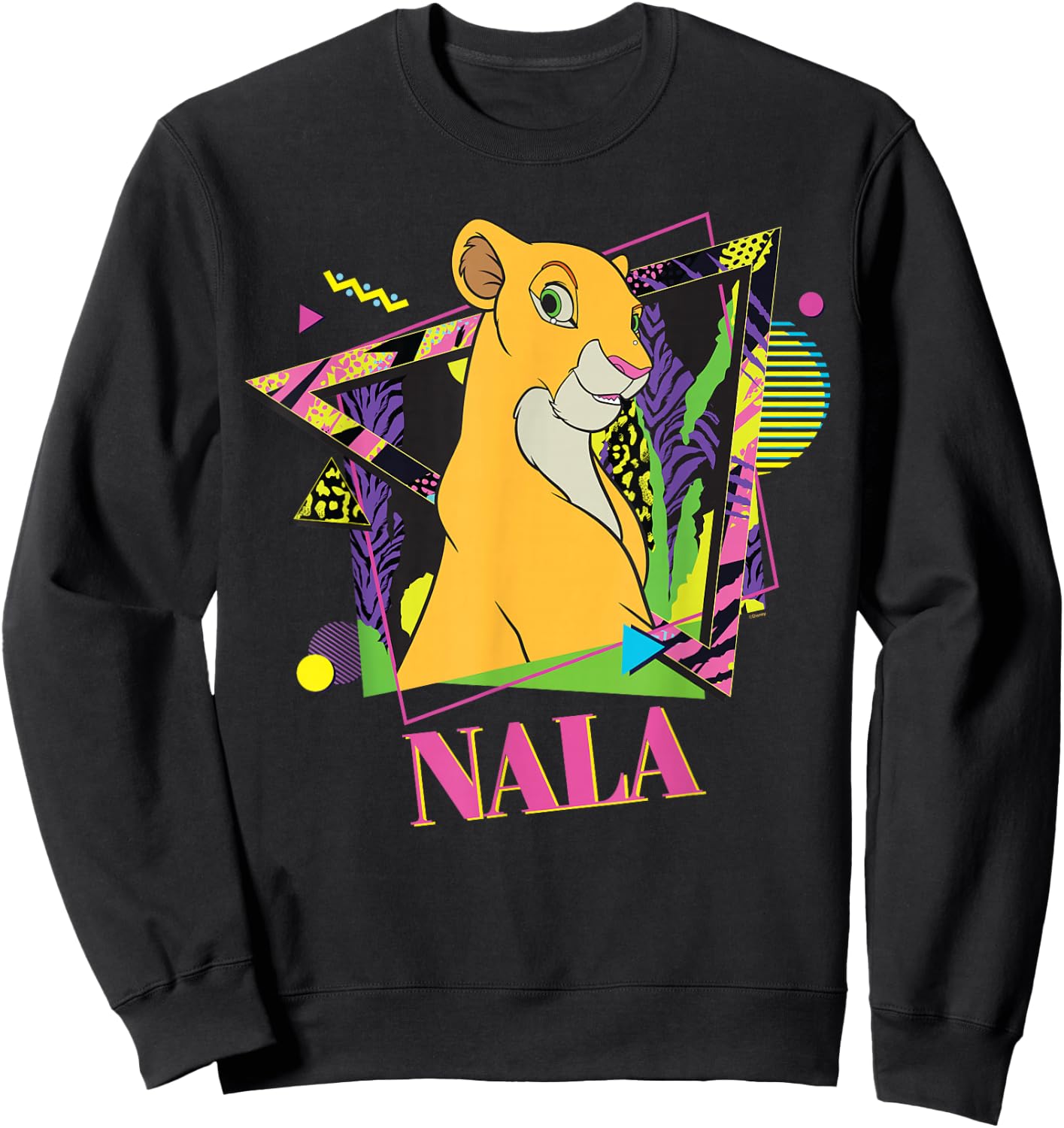 Disney The Lion King Retro '90s Couples Matching Nala , Black, S Sweatshirt - Sweatshirt | Black