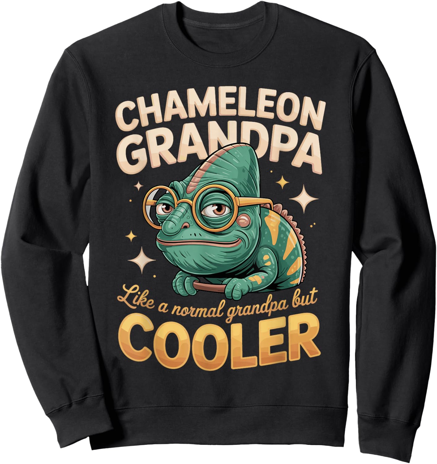 Chameleon Grandpa Like A Normal Grandpa But Cooler Sweatshirt - Sweatshirt | Black