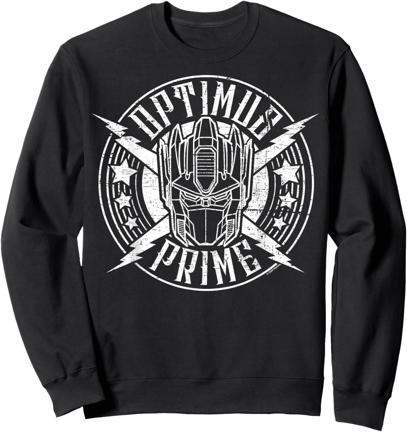 Transformers Optimus Prime Vintage Rock Lightning Logo Sweatshirt - Sweatshirt | Black