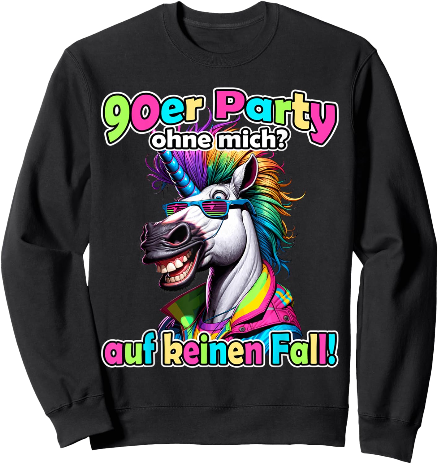 90s Outfit, Men's Themed Party, 90s Outfit, Women's , black Sweatshirt - Sweatshirt | Black