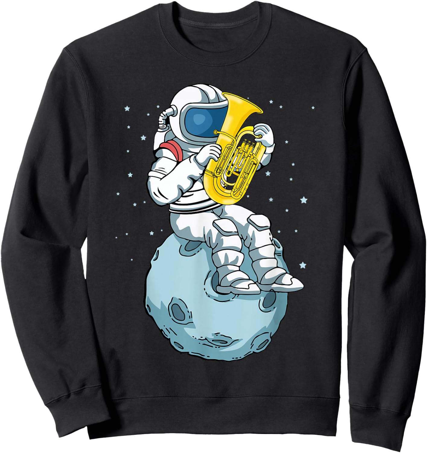 Astronaut Tuba Spieler Musikliebhaber Kinder Big Band Tuba Sweatshirt - Sweatshirt | Black