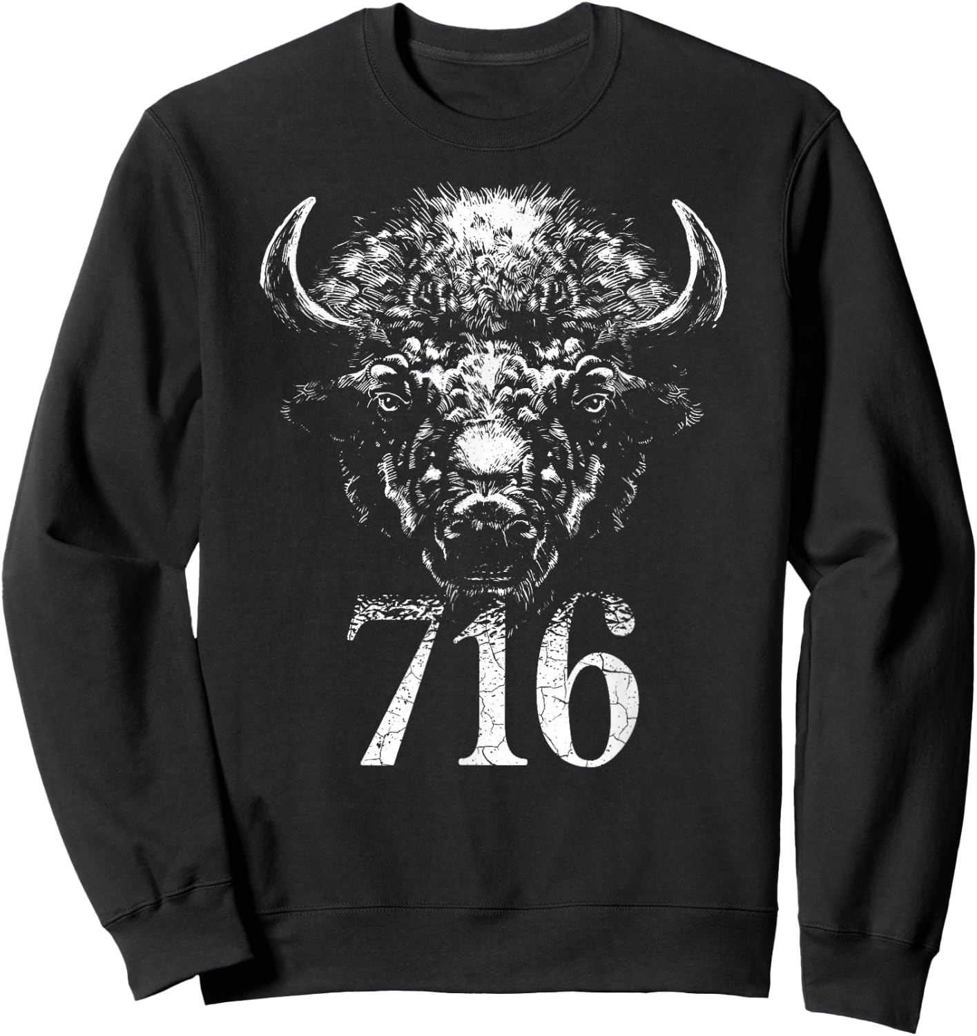 Buffalo 716 – Home BFLO NY Western New York Sweatshirt - Sweatshirt | Black