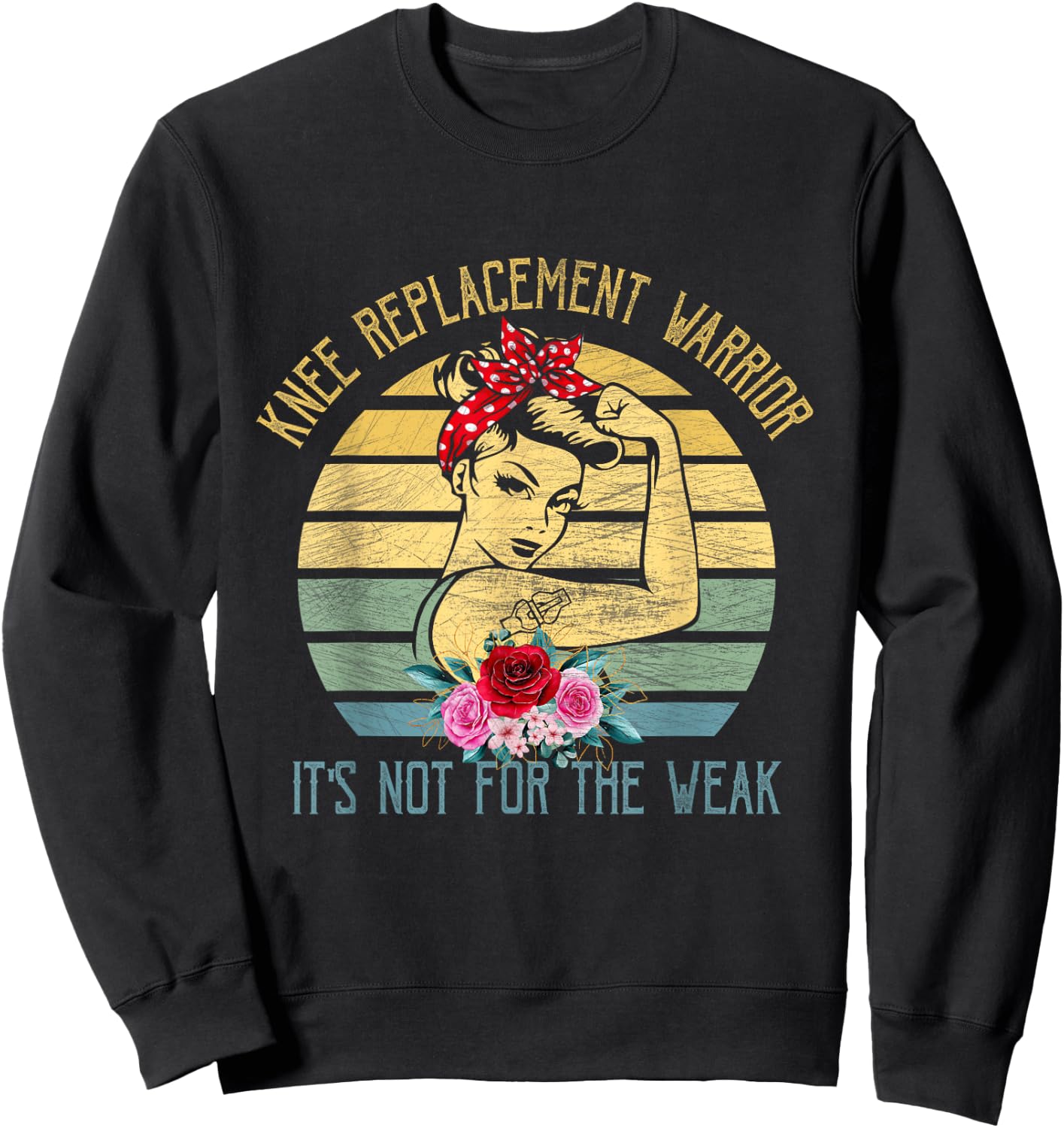 Knieprothese Warrior Es ist nichts für schwache Frauen, starke Frauen Sweatshirt - Sweatshirt | Black
